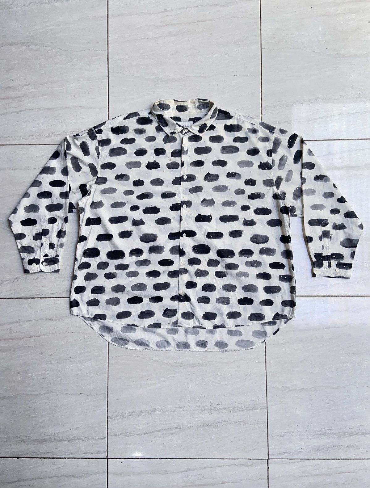 image of Issey Miyake x Tsumori Chisato By Niko And Patterned Shirts in White, Men's (Size XL)