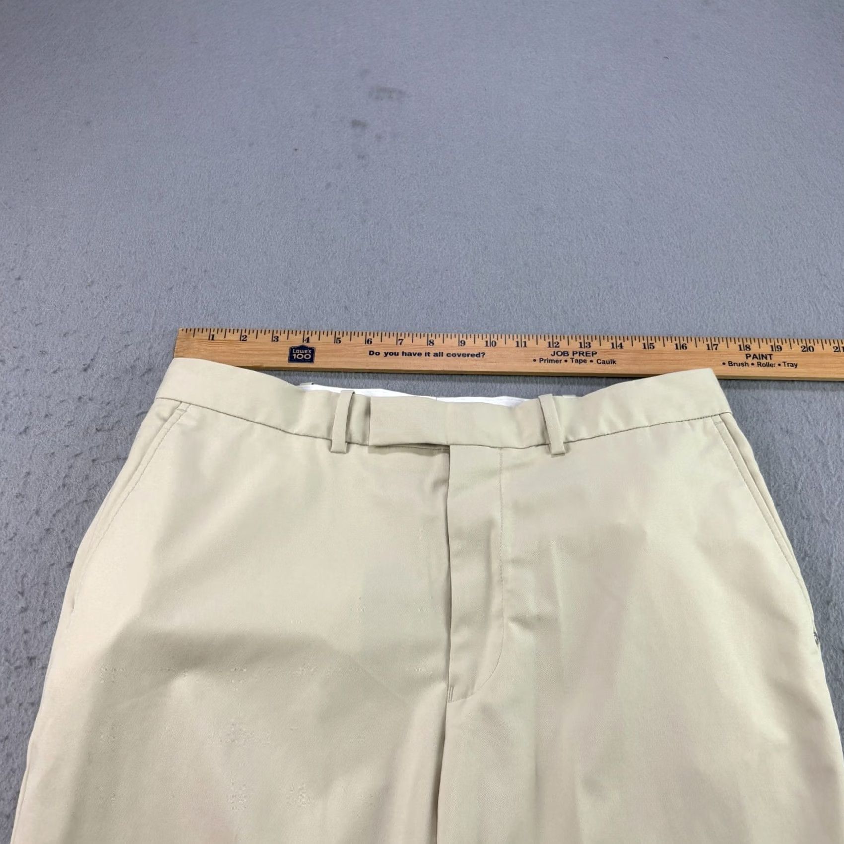 RLX Ralph Lauren RLX Ralph Lauren Pants Mens 34x32 Beige Dress Slacks Zip Front Flat Front Logo Regular Inseam 28 Straight Size US 34 / EU 50 - 5 Thumbnail