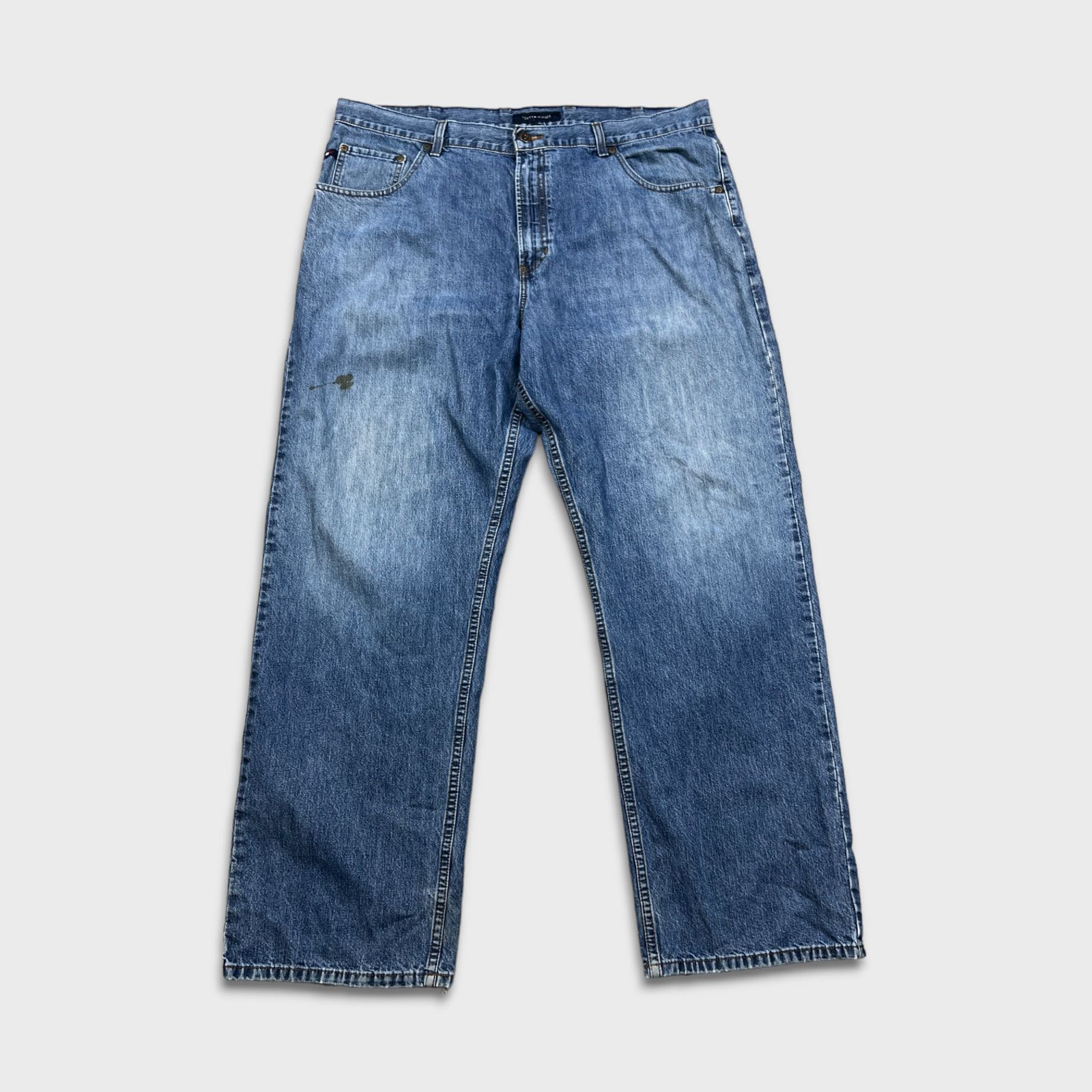 Tommy Hilfiger × Vintage Tommy Hilfiger Jeans 40x32 Blue Wide Fit Baggy Denim Pants Size US 40 / EU 56 - 1 Thumbnail