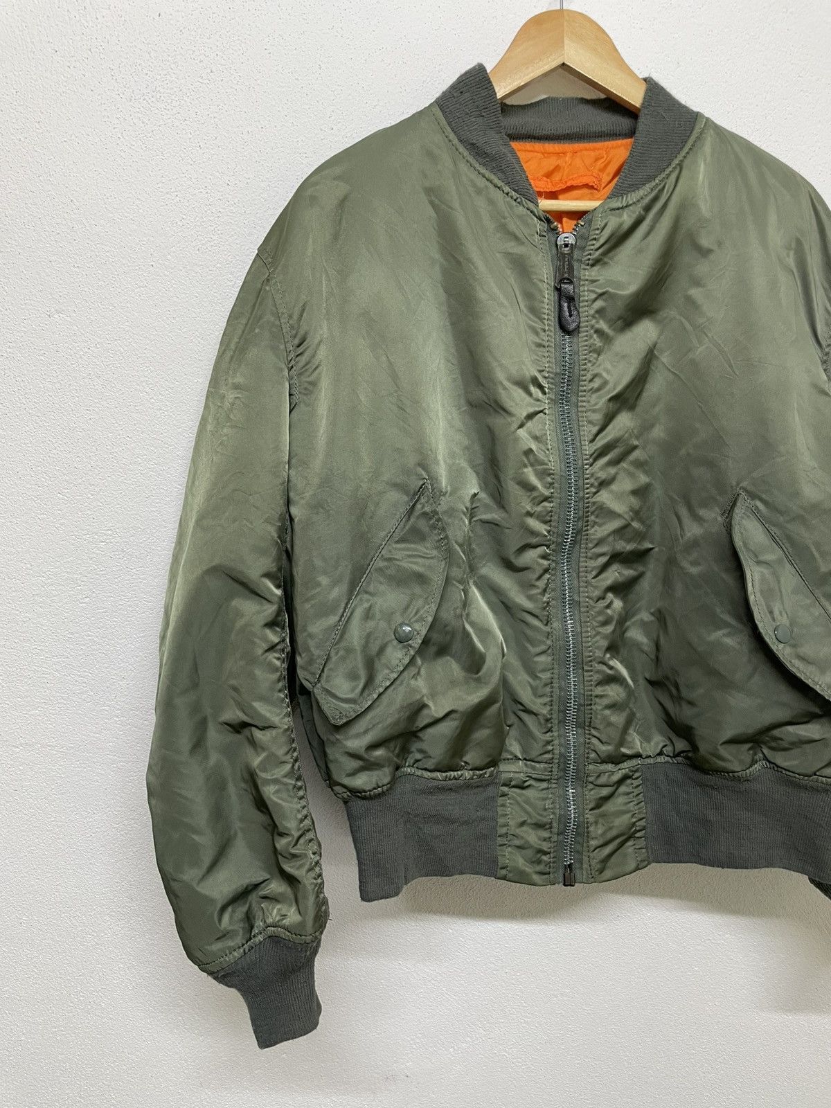 Alpha Industries Vintage Alpha Industries MA-1 Flight Bomber Jacket Size US XL / EU 56 / 4 - 5 Thumbnail