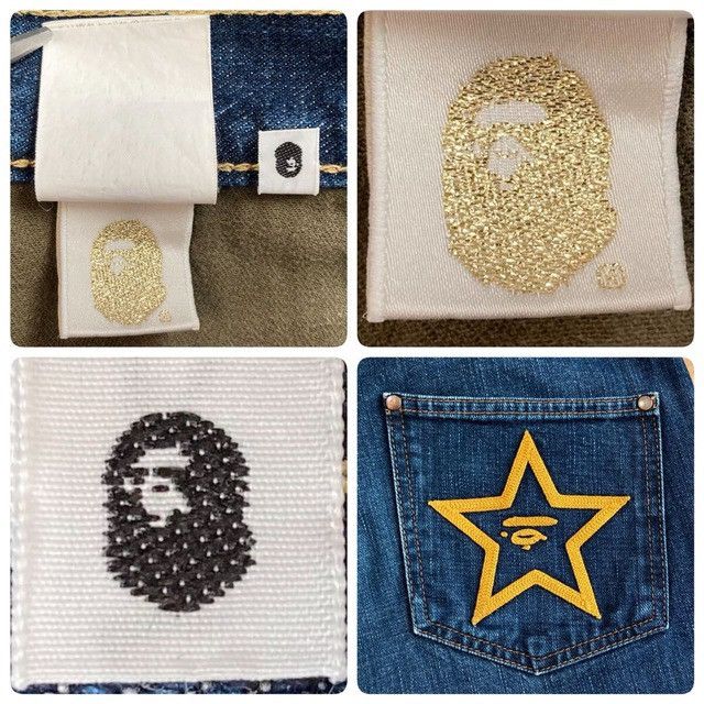Bape BAPE STA embroidered denim shorts a bathing ape star ★size M Size US 32 / EU 48 - 8 Thumbnail