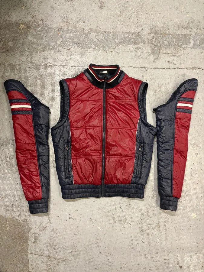 Dolce & Gabbana AW2008 Dolce & Gabbana Red Nylon Removable Sleeves Quilted Puffer Jacket Size US M / EU 48-50 / 2 - 1 Thumbnail