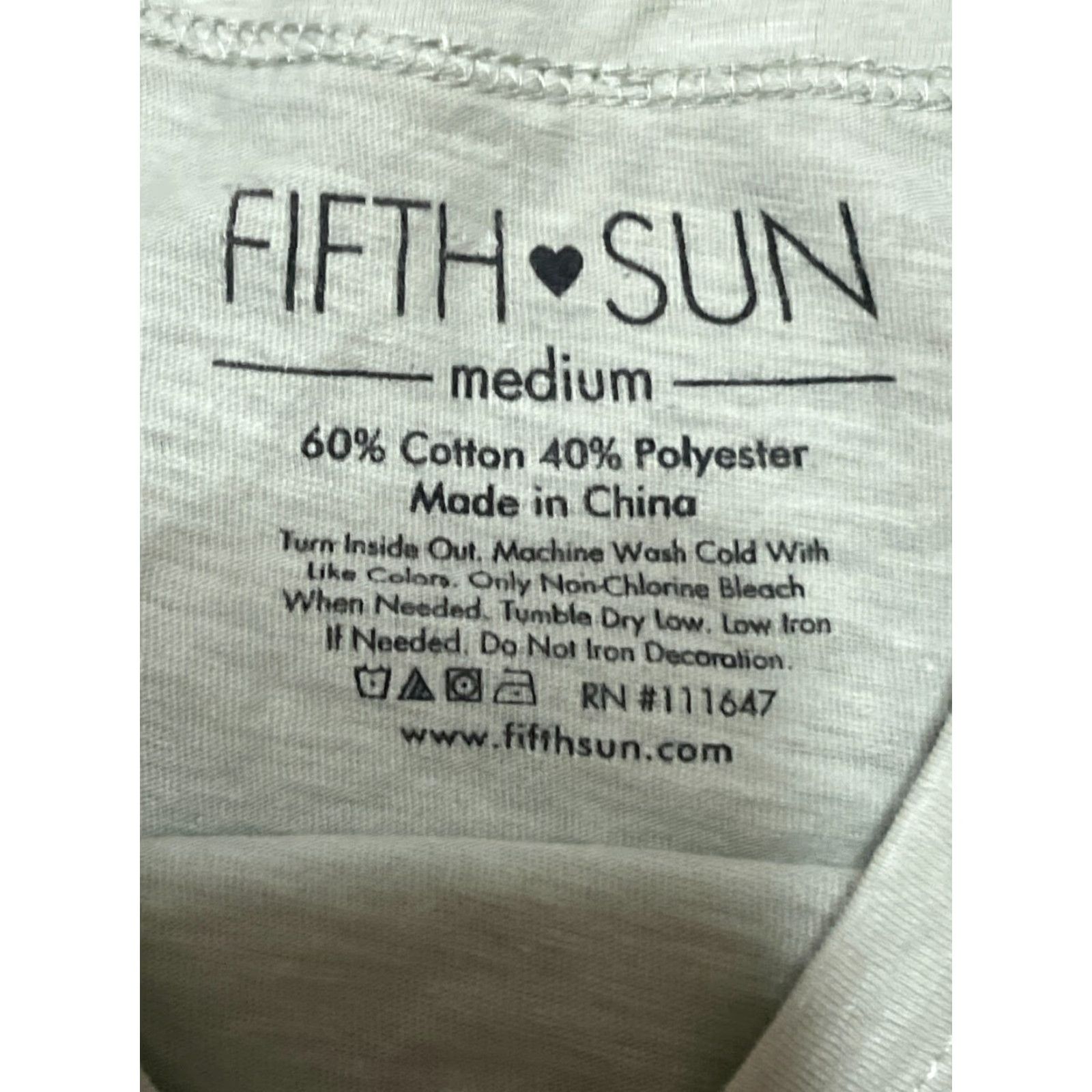 Vintage Fifth Sun Shirt Womens M Yellow Floral California T-Shirt Short Sleeve Round Neck Pullover Casual Basic Modern California Size M / US 6-8 / IT 42-44 - 6 Thumbnail
