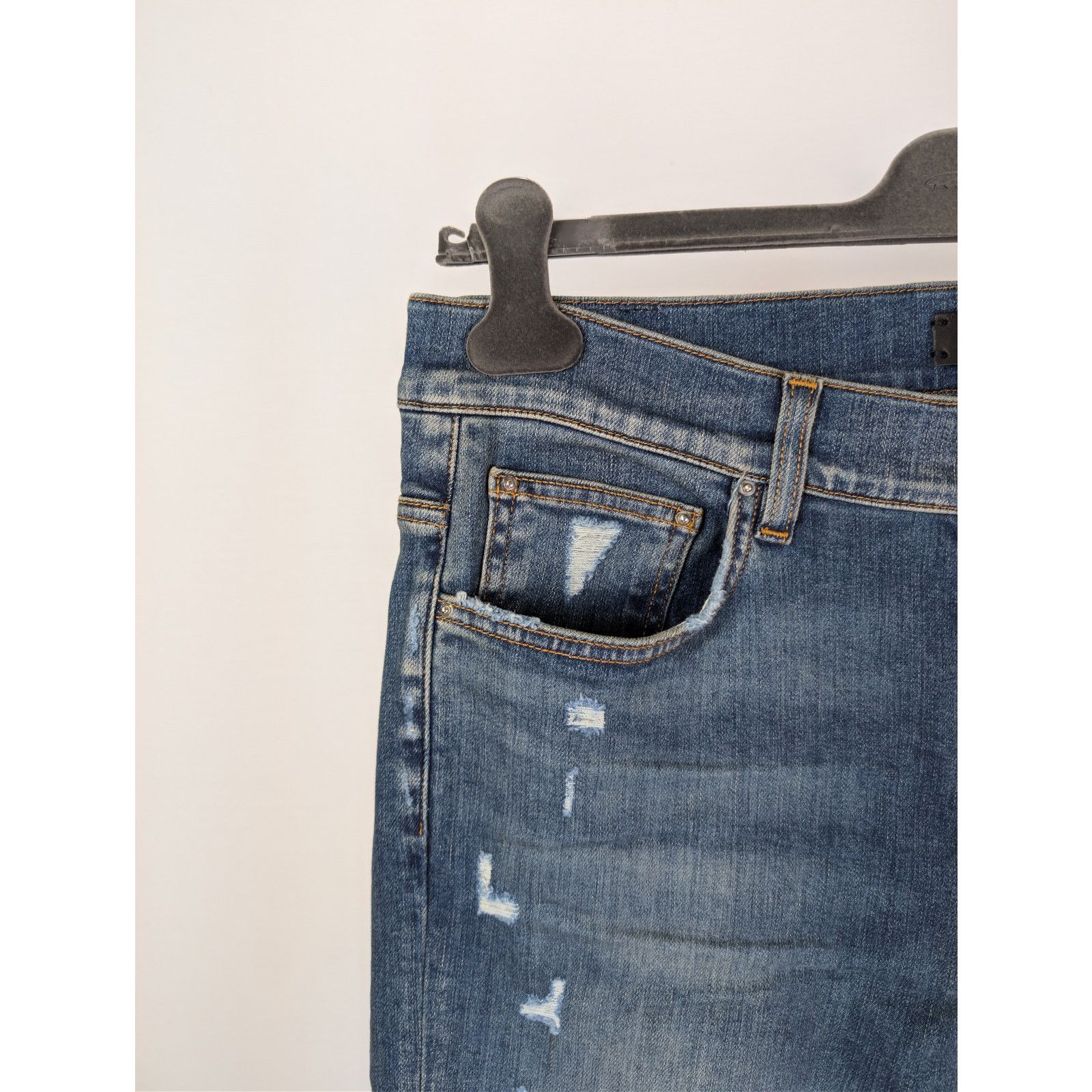 Amiri o1rshd1 MX1 Plaid Jean in Crafted Indigo Blue 33 Size US 33 - 5 Thumbnail