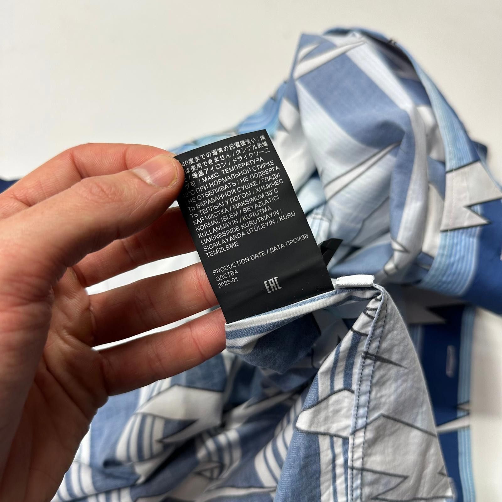 Neil Barrett Neil Barrett 2023 Boxy Cuban Split Lightning Bolt Shirt - XL Size US XL / EU 56 / 4 - 6 Thumbnail