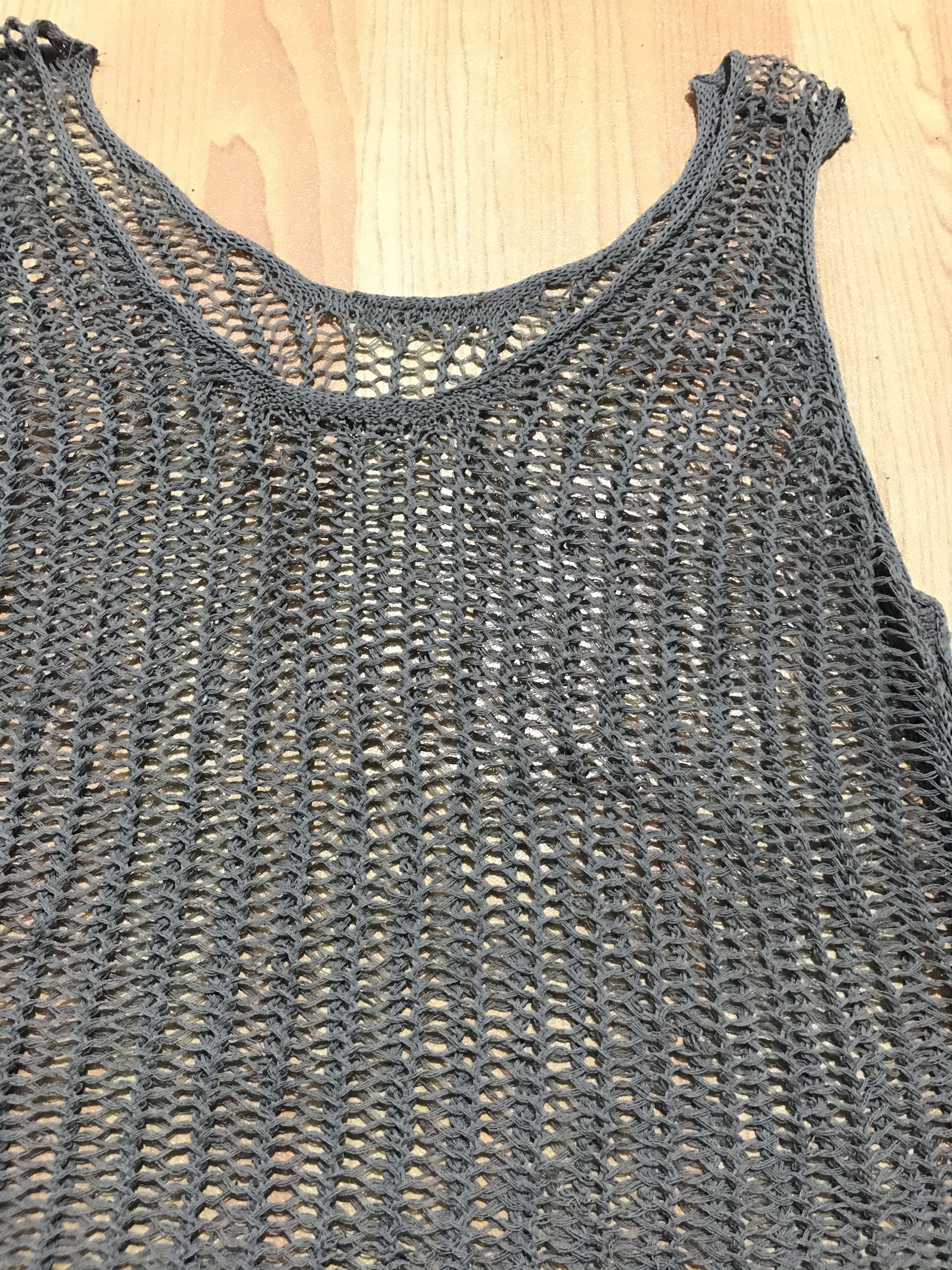 Japanese Brand Vintage fishnet knit vest cdg style Size US M / EU 48-50 / 2 - 2 Thumbnail