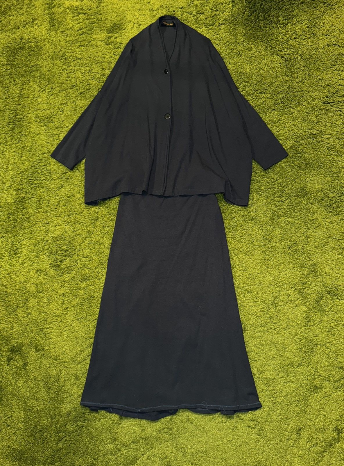 Designer Katharina Hovman avant garde suit cardigan + skirt Size L / US 10 / IT 46 - 1 Thumbnail