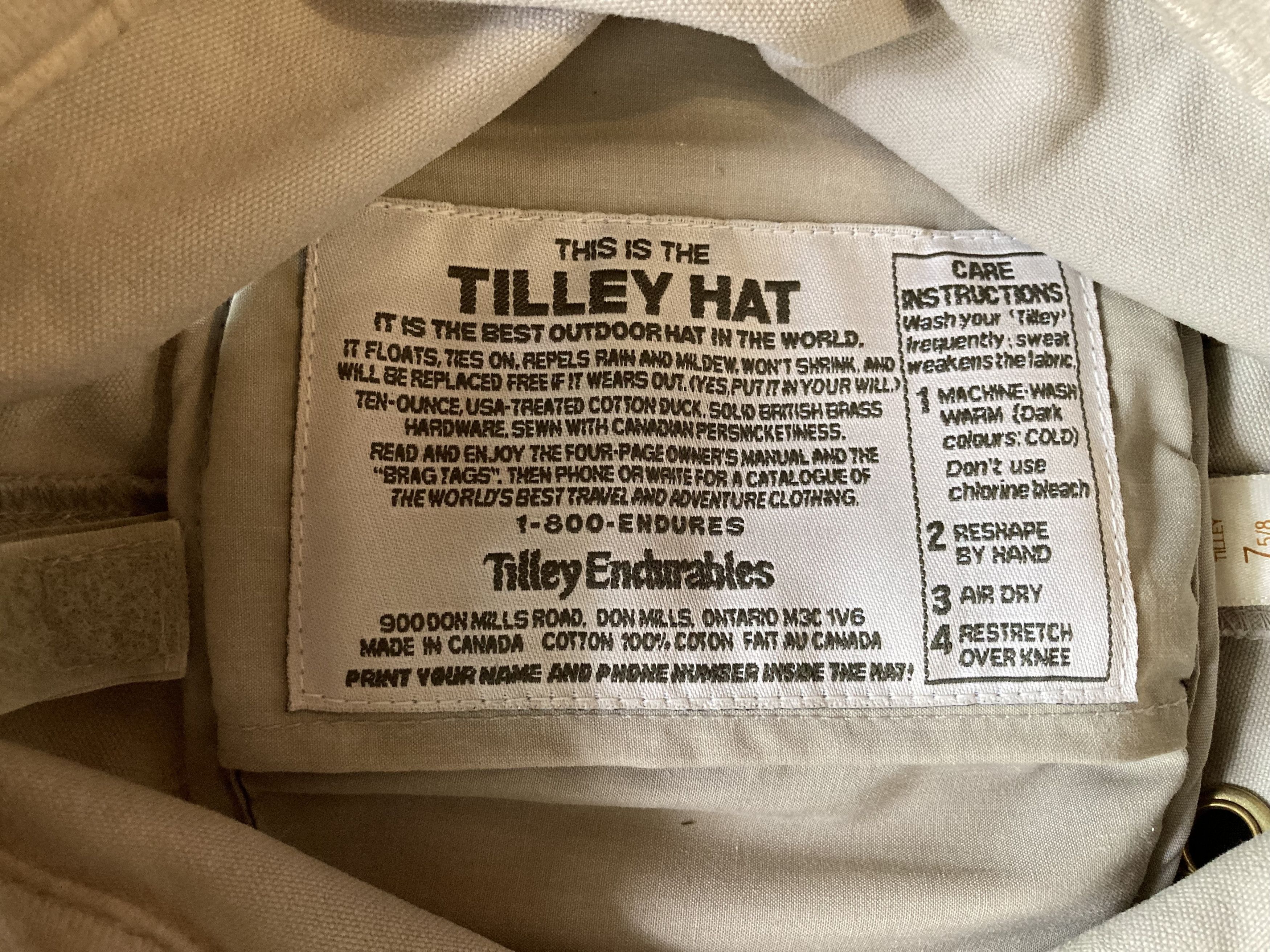 Actual Hate × Tilley × Vintage Vintage Tilley Hat T5 Unisex Cotton Duck Hat Size ONE SIZE - 5 Thumbnail