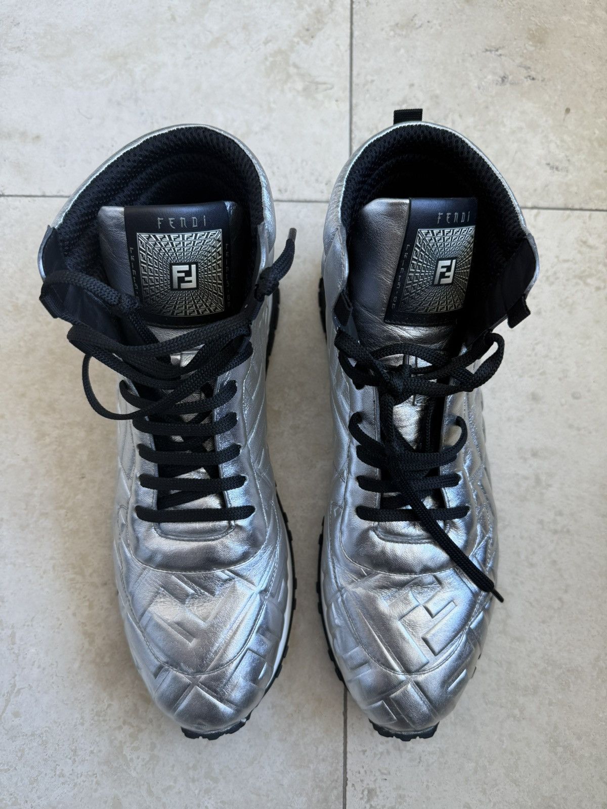 Fendi ***RARE MONOGRAM FENDI HIGH TOP SNEAKERS Size US 10 / EU 43 - 2 Thumbnail