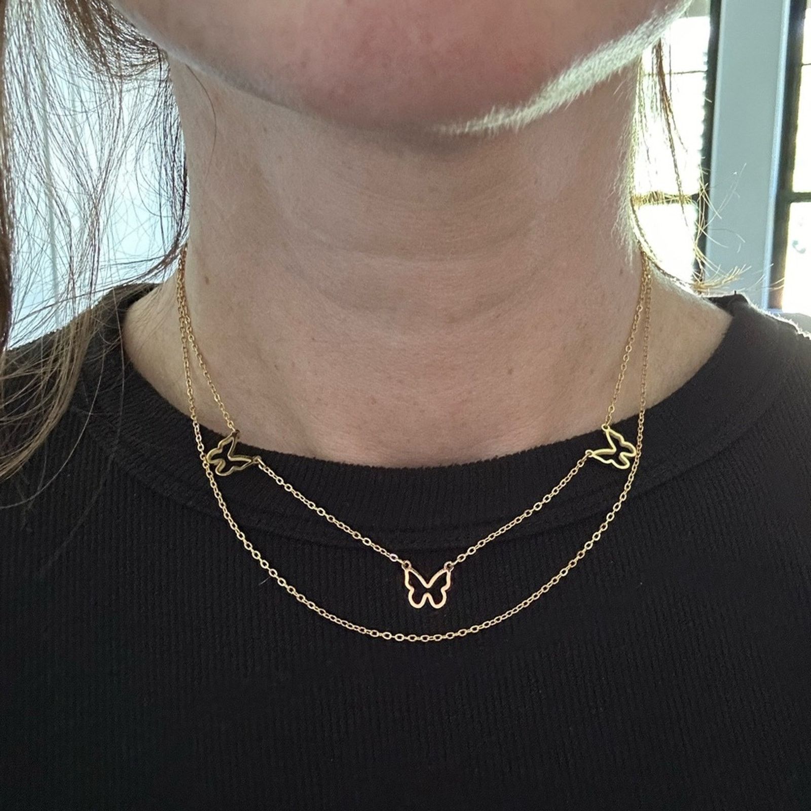 Other Multi-strand Butterfly Necklace - Gold! Size ONE SIZE - 3 Thumbnail