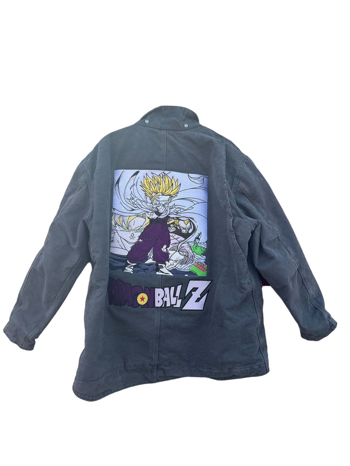 image of Black Carhartt Gohan Cell Games Coat Goku Vegeta Dbz Superar in Faded Black, Men's (Size XL)