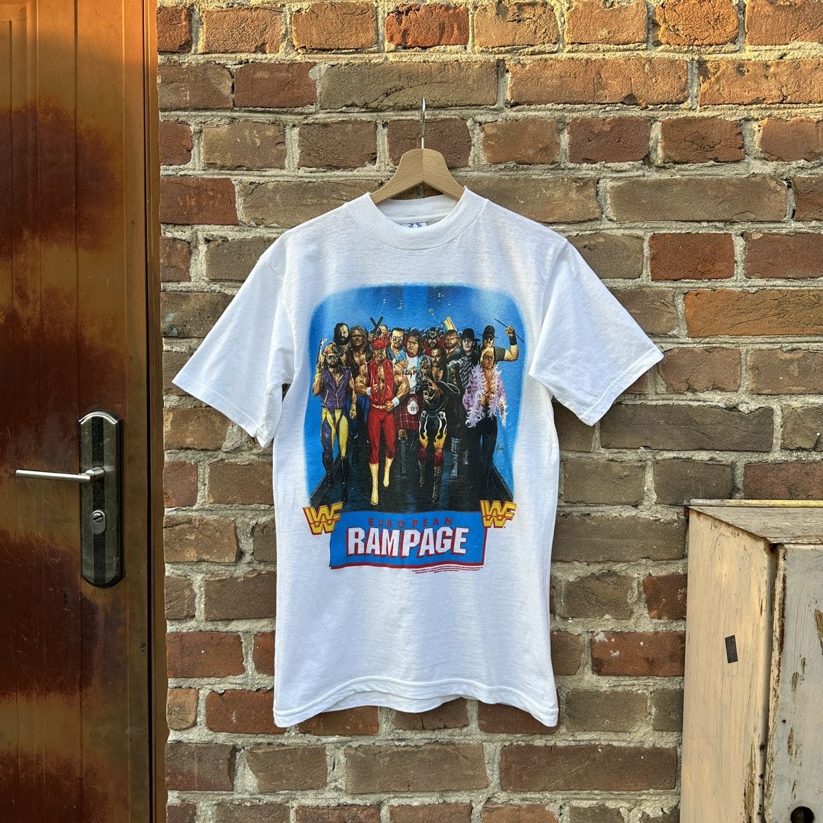 WWE Vintage 1992 European Rampage Wrestling T-Shirt WWE WWF Rare Size US S / EU 44-46 / 1 - 1 Thumbnail
