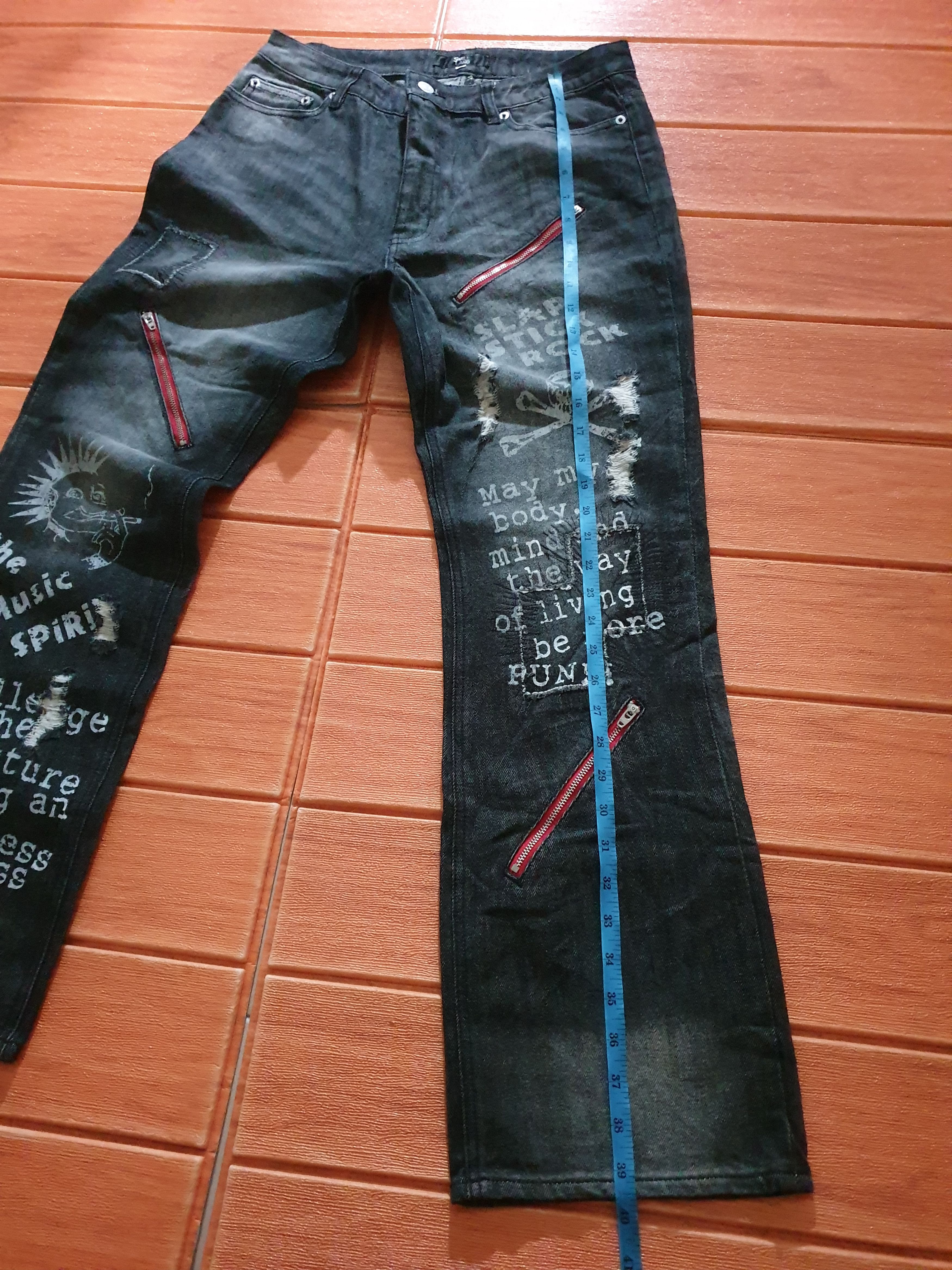 PPFM 🔥Smile Land punk rock Musicians denim pant Size US 30 / EU 46 - 10 Thumbnail