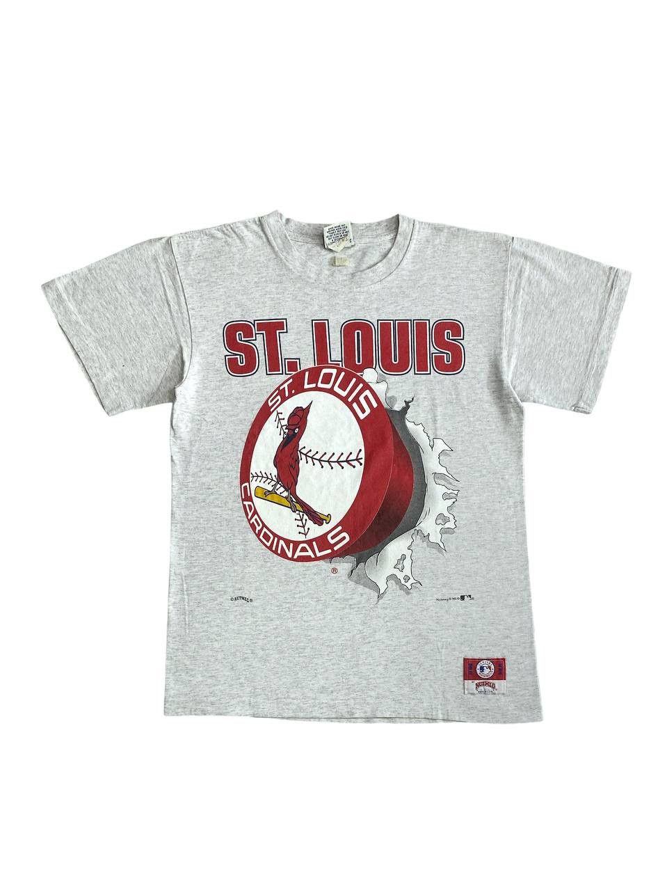 vtg 90s STAN MUSIAL CARICATURE ST. LOUIS CARDINALS T-Shirt MEDIUM