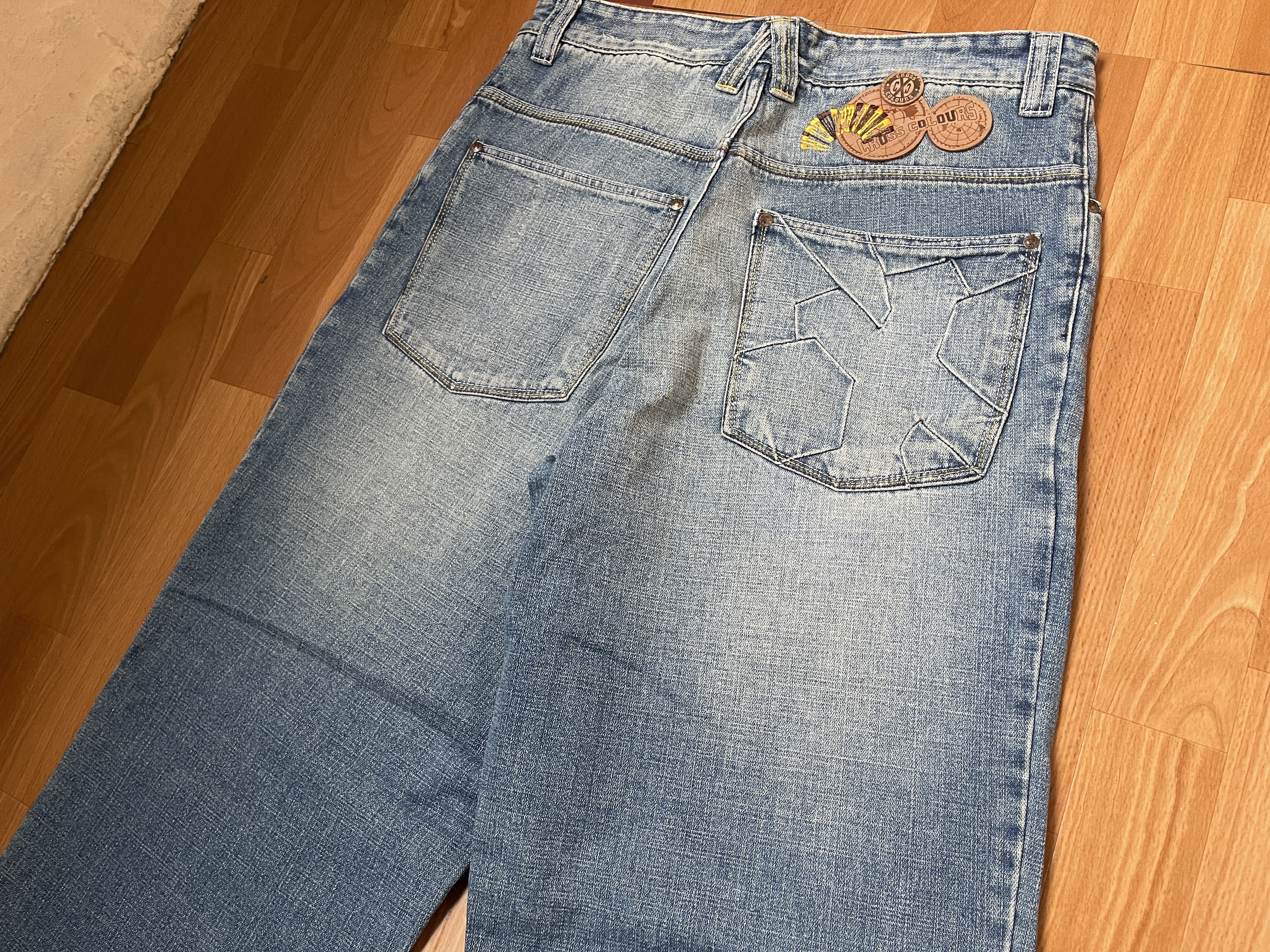 Cross Colours Cross Colours jeans, World Map, vintage, 90s hip hop, W 34 Size US 34 / EU 50 - 11 Thumbnail