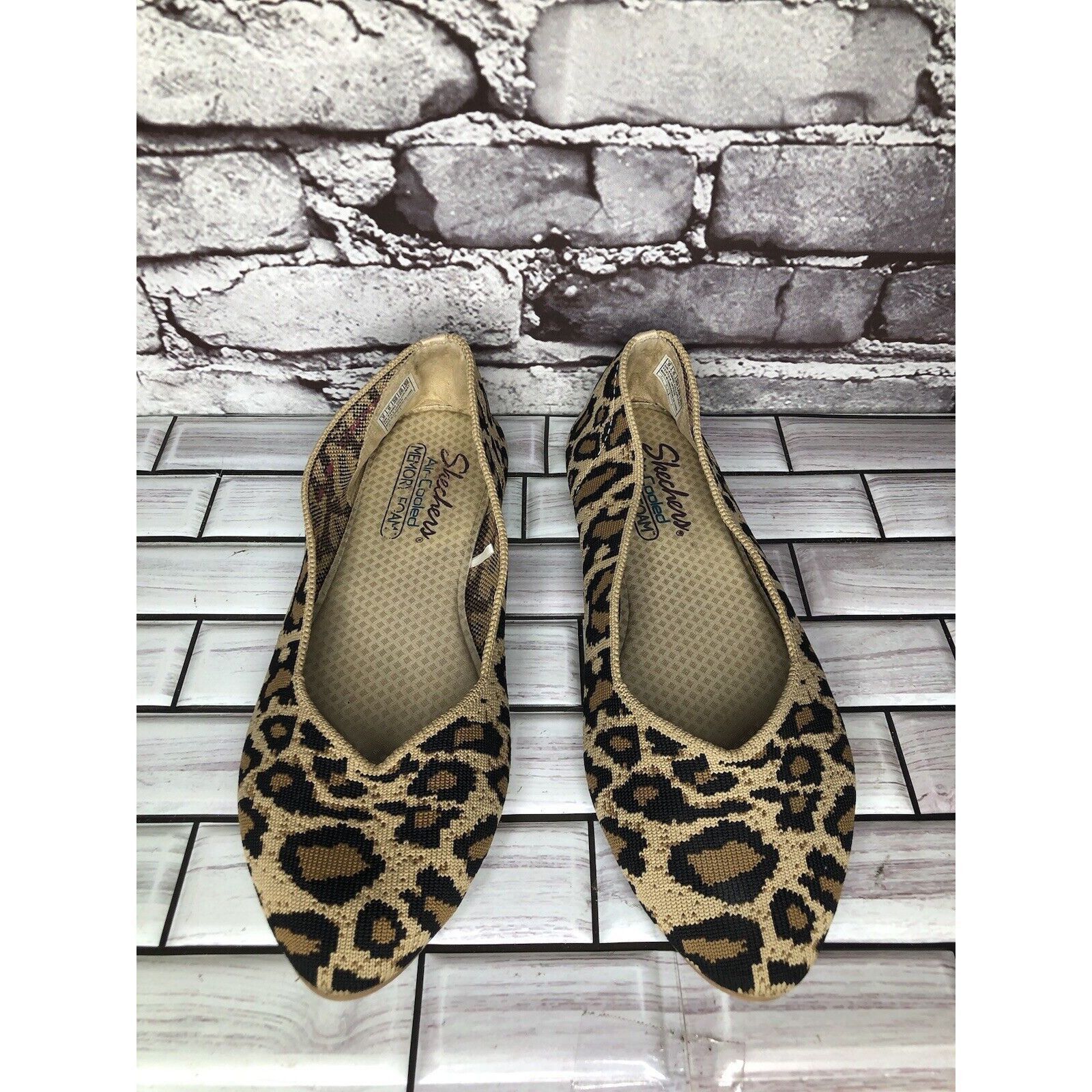 SKECHERS Skechers Air Cooled Memory Foam Leopard Textile Stretch Poin Size US 9 / IT 39 - 2 Thumbnail