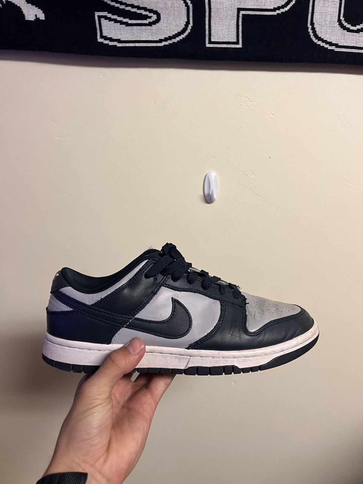 image of Nike Dunk Georgetown Shoes in Navy, Men's (Size 8)