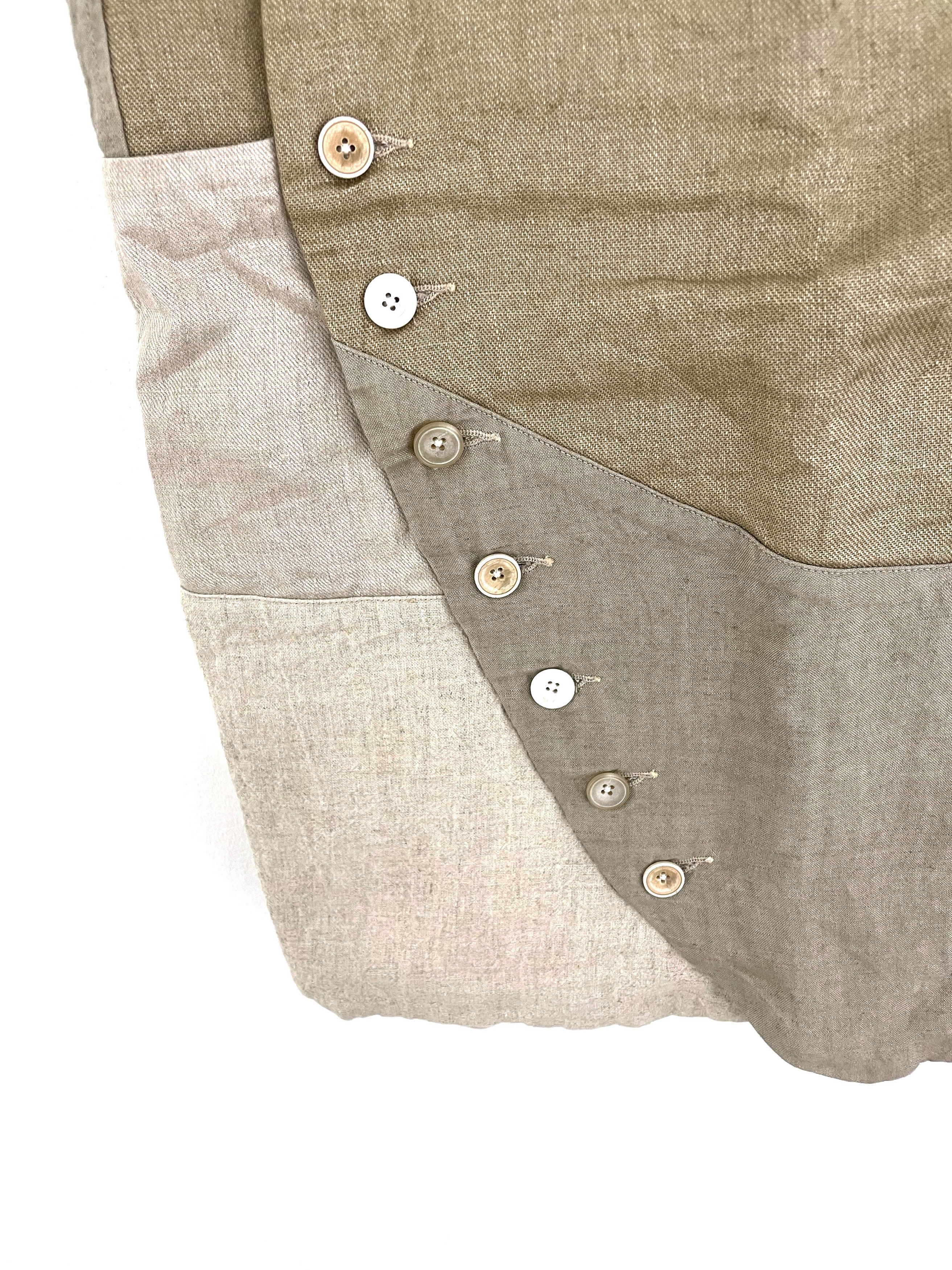 Kapital Linen Patchwork Skirt Size 26" / US 2 / IT 38 - 5 Thumbnail