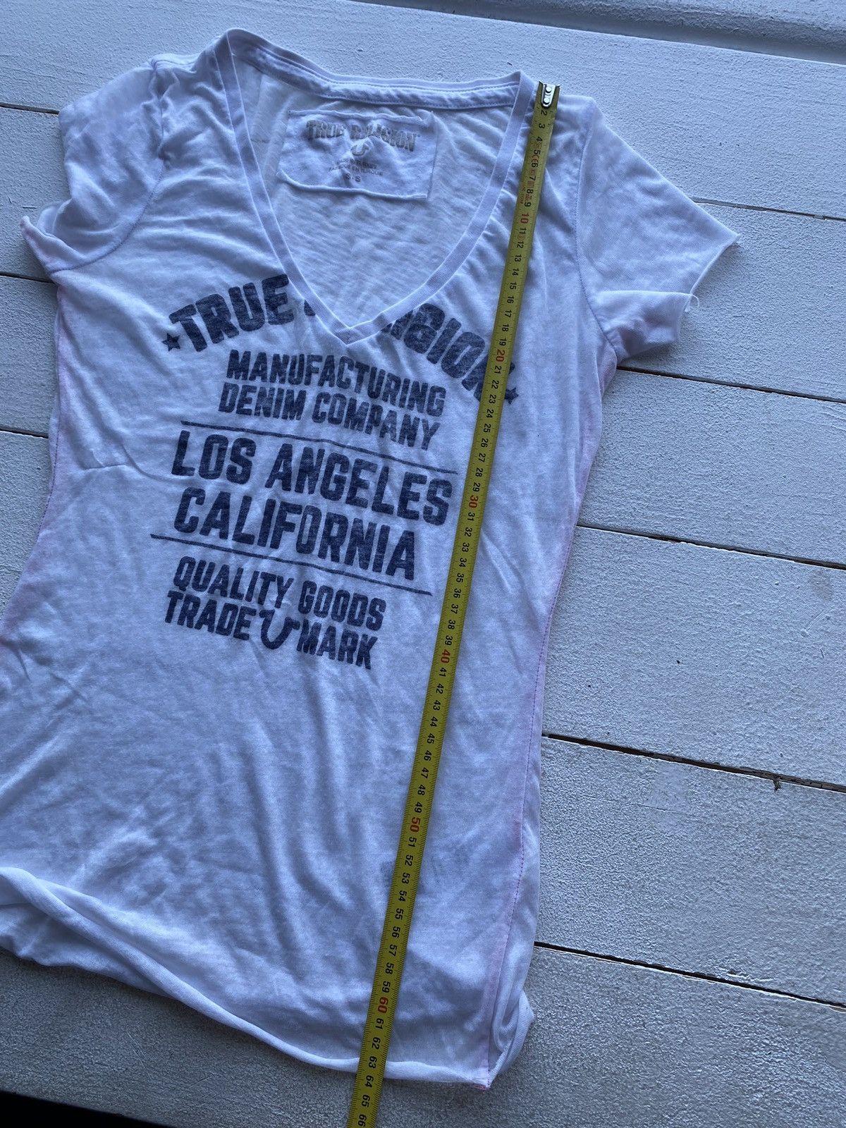 True Religion × Vintage 🔥Sexy True Religion Womens T Shirt V Neck Logo Small Top Size S / US 4 / IT 40 - 7 Thumbnail