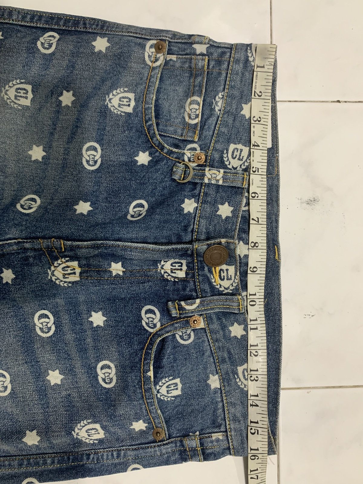 Japanese Brand Co&Lu Multi Logo All Over Print Jeans Size US 31 - 14 Thumbnail