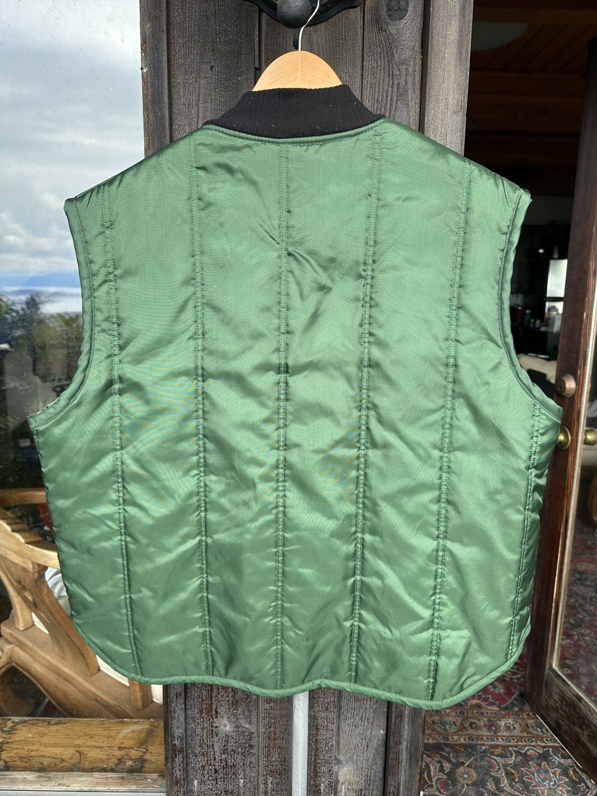 Vintage 1970s vintage Green Padded Vest made in USA Size US L / EU 52-54 / 3 - 6 Thumbnail