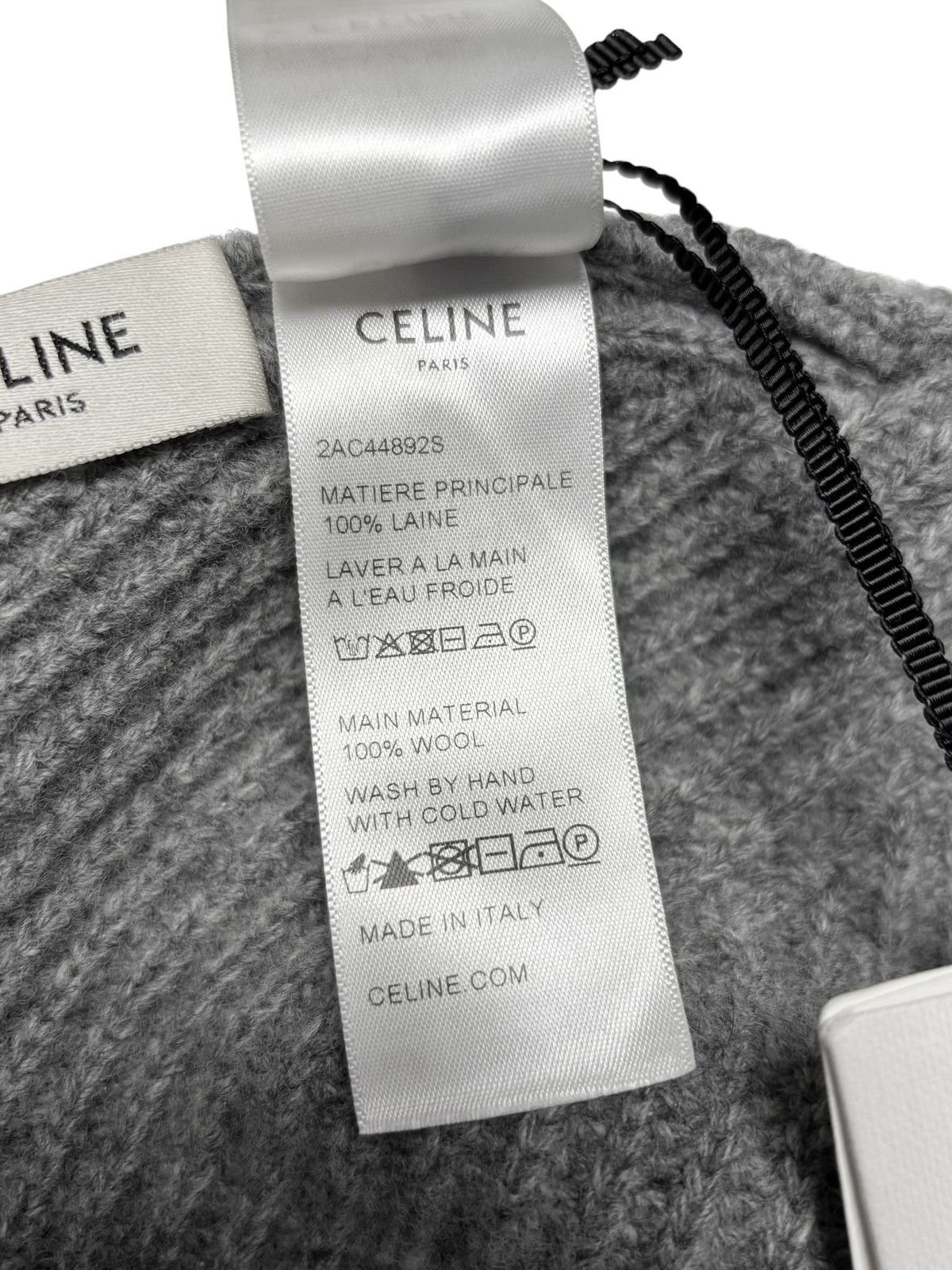 Celine × Hedi Slimane A/W 2022 “Boydoll“ Wool Beanie (FW22/AW22, Knit, Logo) Size ONE SIZE - 6 Thumbnail