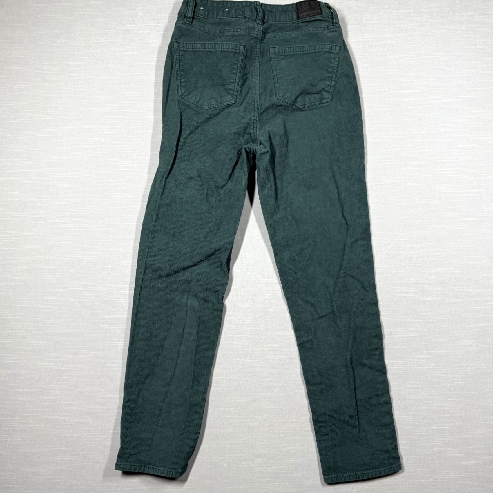 American Eagle Outfitters American Eagle Pants Womens Green Corduroy Skinny Ankle Stretch Y2K Casual 0 Size 25" / US 0 / IT 36 - 5 Thumbnail