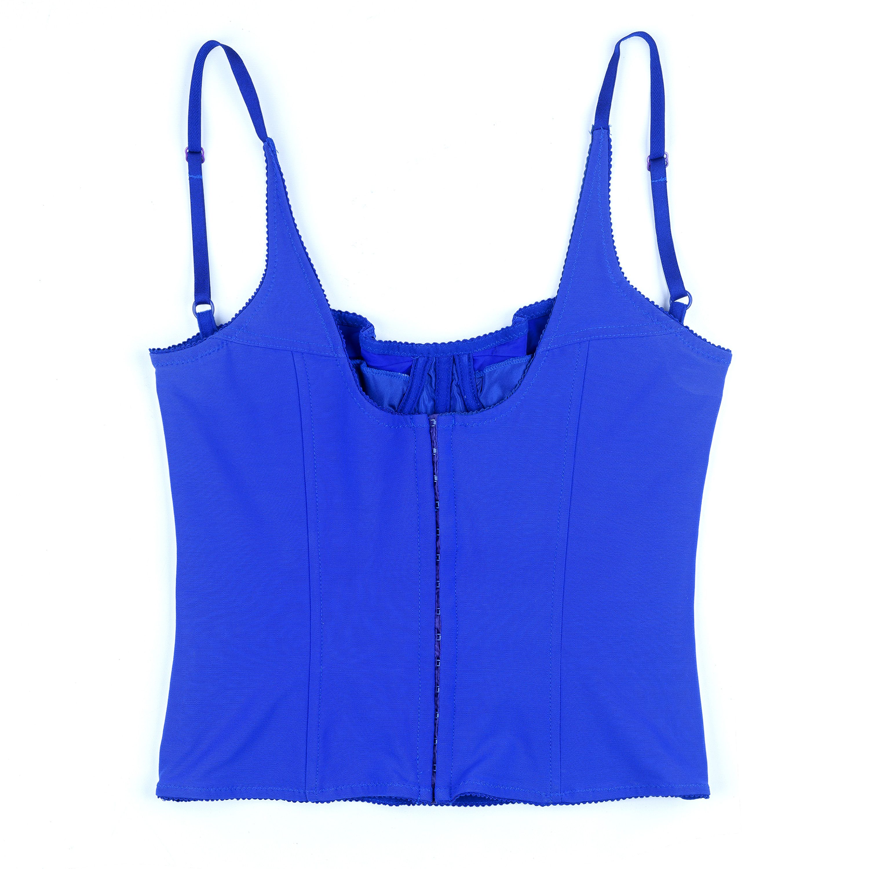 Dolce & Gabbana Dolce Gabbana Electric Blue Bustier Top (M) Size M / US 6-8 / IT 42-44 - 2 Thumbnail