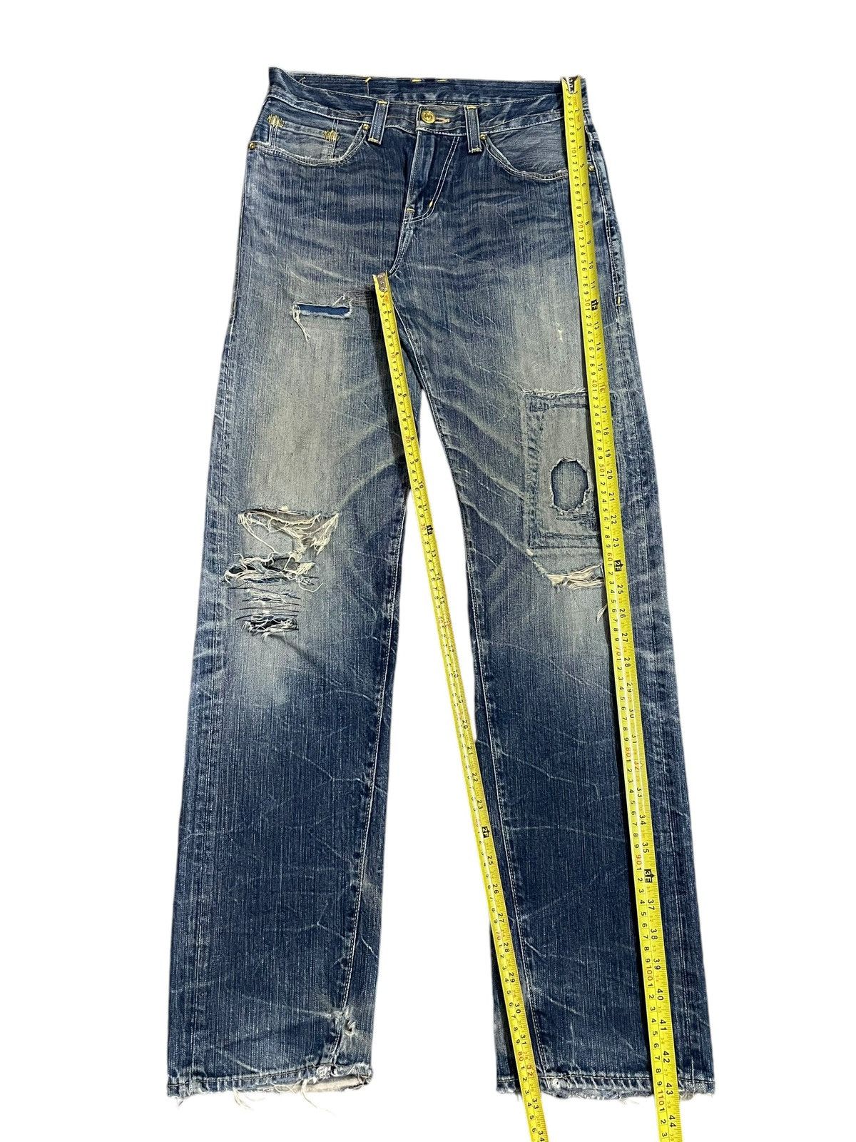 Kapital Vintage Denim Craft Crazy Pocket Design Ripped Punk Jeans Size US 30 / EU 46 - 15 Thumbnail
