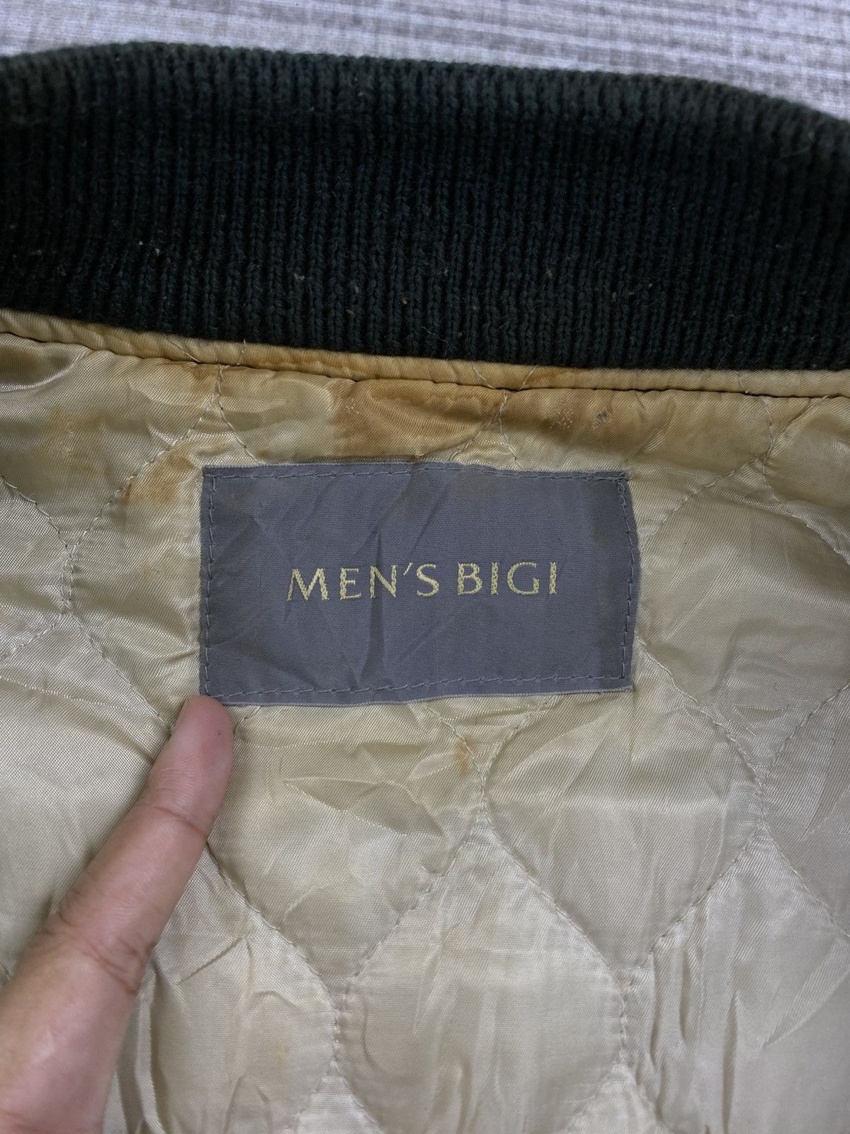 BIGI × Vintage Vtg Men’s Bigi Embroidery Spellout Varsity Leather Jacket Size US L / EU 52-54 / 3 - 8 Thumbnail