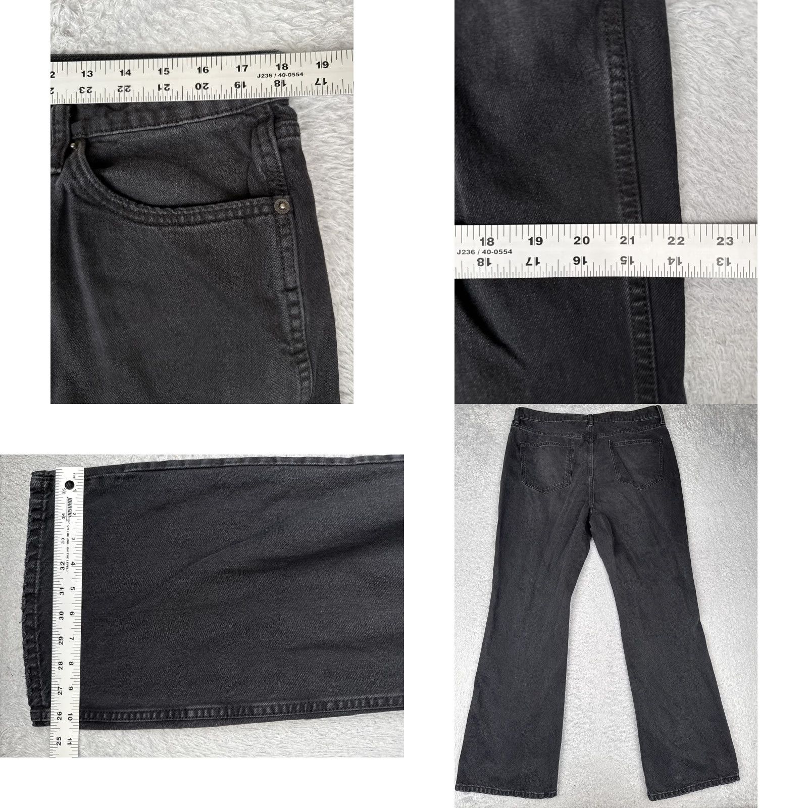 Vintage Arizona Jeans Women 17 Black Hi Rise Bootcut Distressed Ripped Denim Pants 36x32 Size 38" / US 16 / IT 52 - 9 Thumbnail