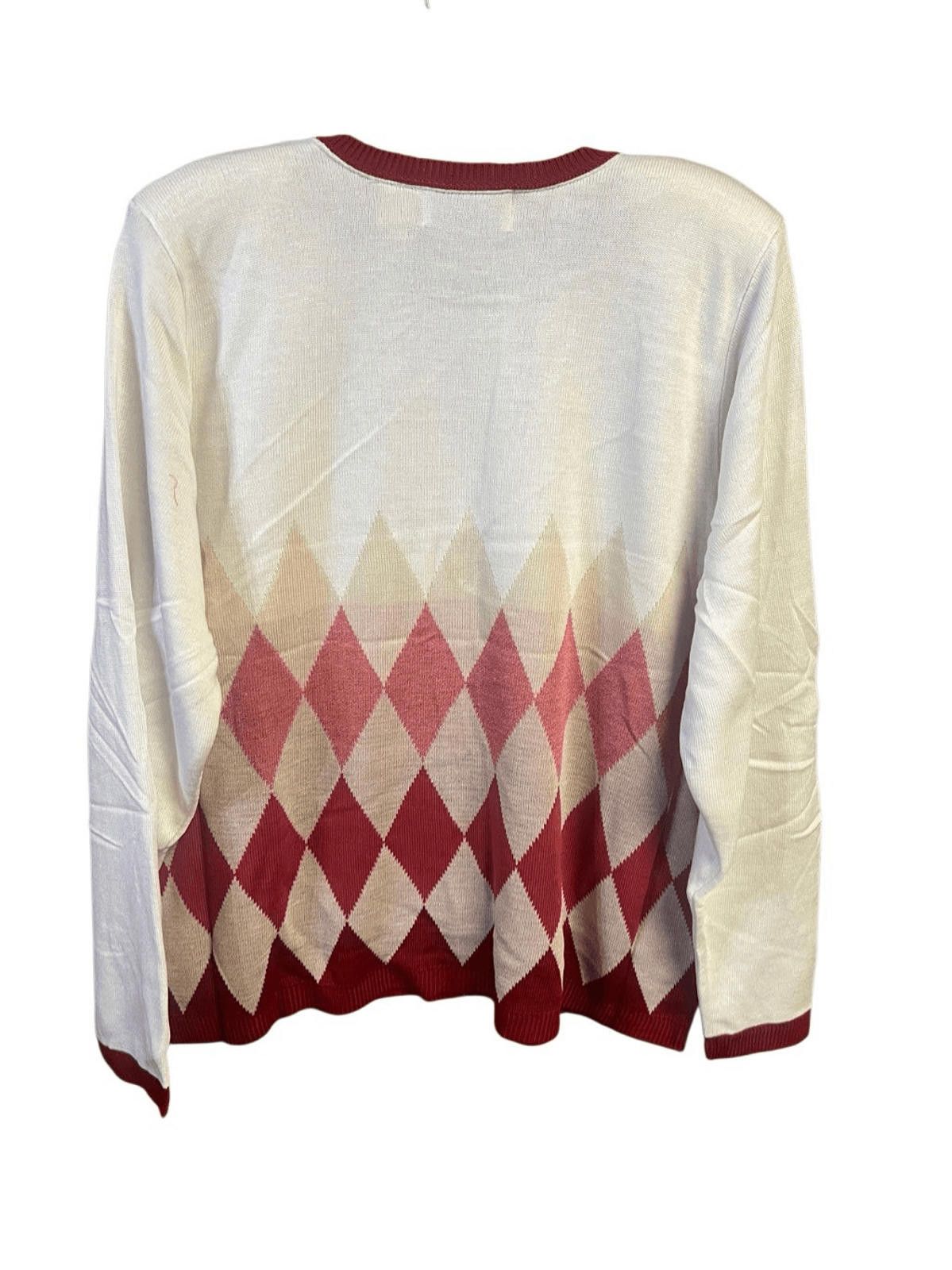 Designer Alfred Dunner Cardigan Sweater With inner Knit Sz XL NWOT Size XL / US 12-14 / IT 48-50 - 2 Thumbnail