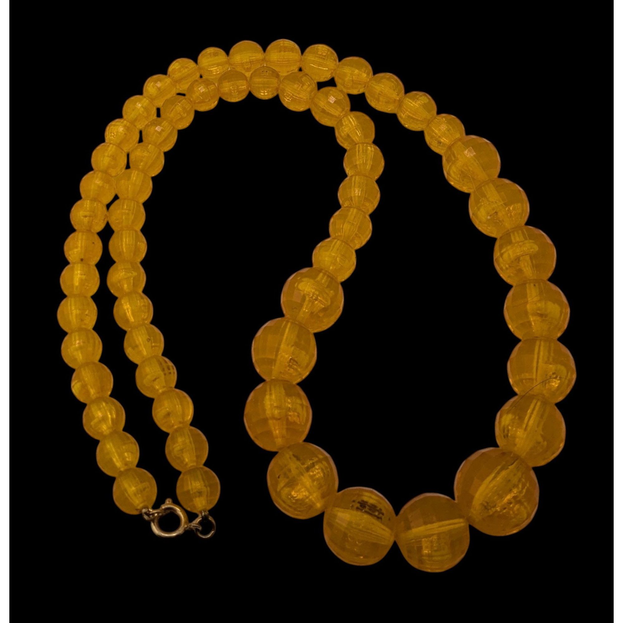 Other Vintage Retro Orange/Yellow Faceted Beaded Necklace Size ONE SIZE - 2 Thumbnail