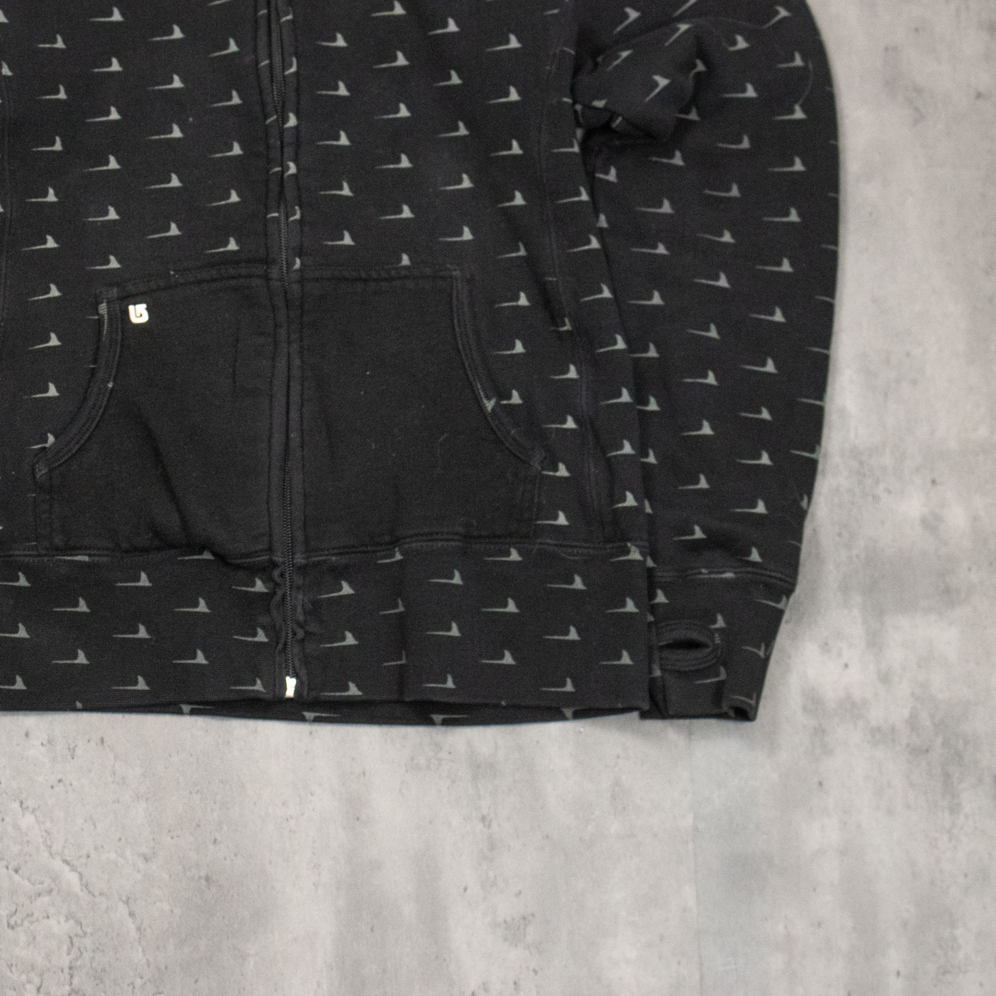 Burton Y2K 2000's 00's Burton AOP Black Sherpa Line Black Hoodie Size US XS / EU 42 / 0 - 3 Thumbnail