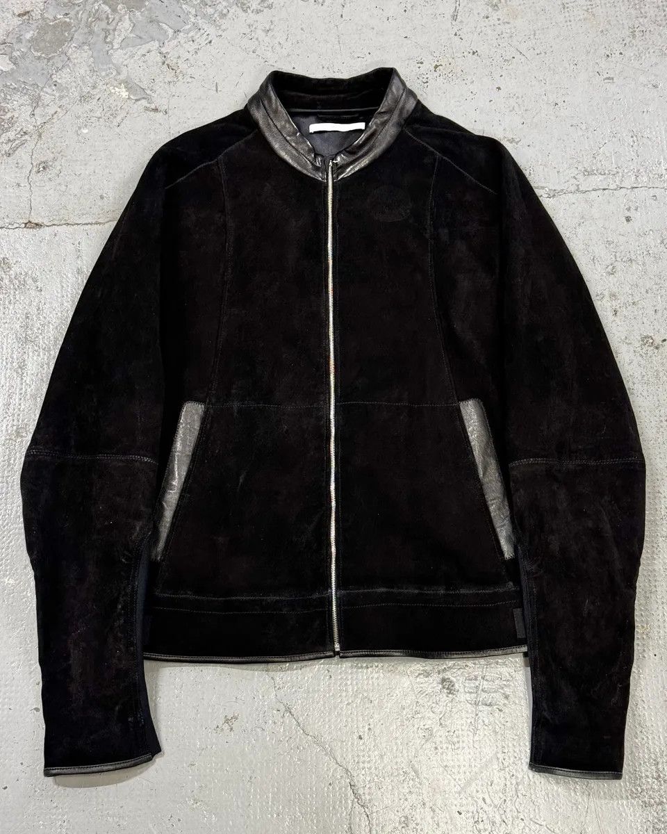 Yves Saint Laurent AW2004 Yves Saint Laurent Black Suede Leather Jacket by Stefano Pilati Size US L / EU 52-54 / 3 - 1 Thumbnail