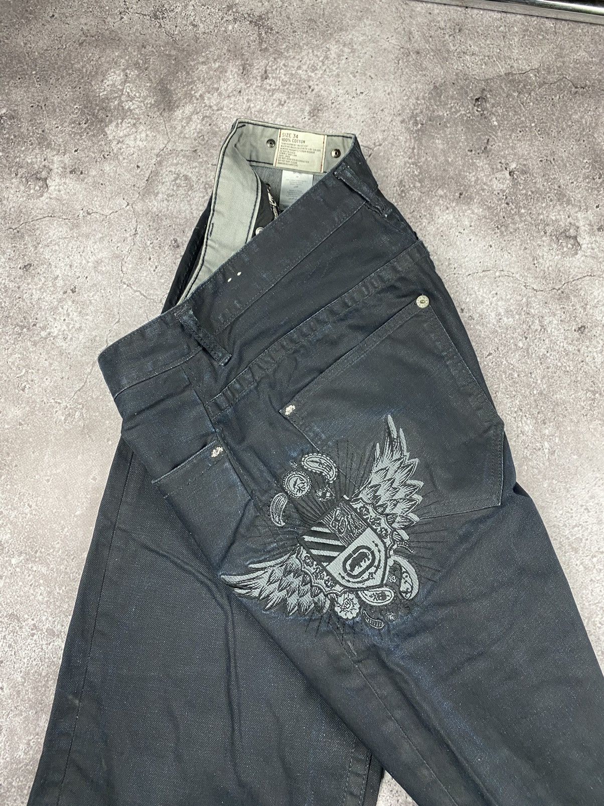 Ecko Unltd. CRAZY VINTAGE Y2K ECKO BAGGY ARCHIVAL SKATER JEANS RARE Size US 34 / EU 50 - 5 Thumbnail
