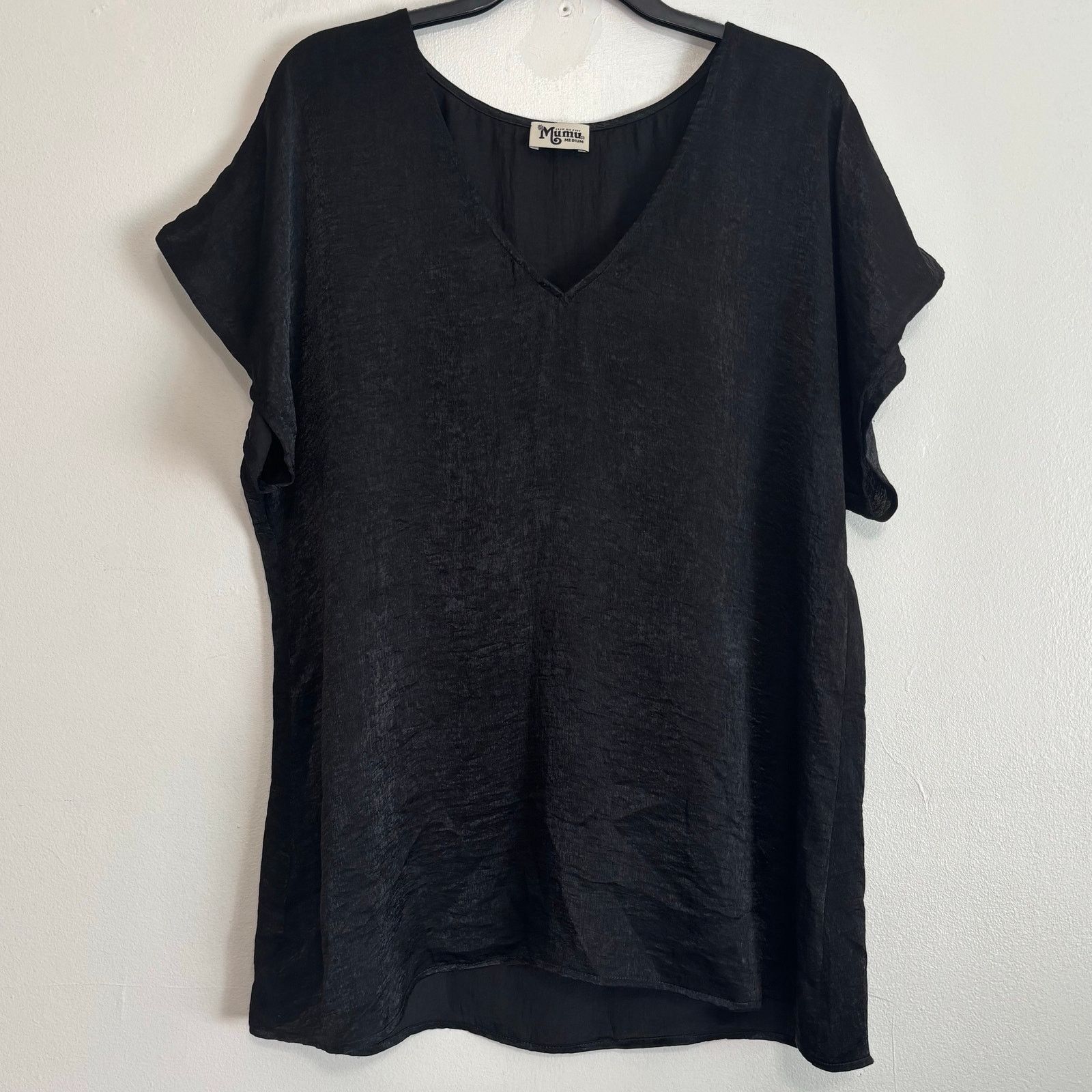 Show Me Your MuMu Show Me Your MuMu Black V-Neck Cap Sleeve Top Size Medium Size M / US 6-8 / IT 42-44 - 1 Thumbnail