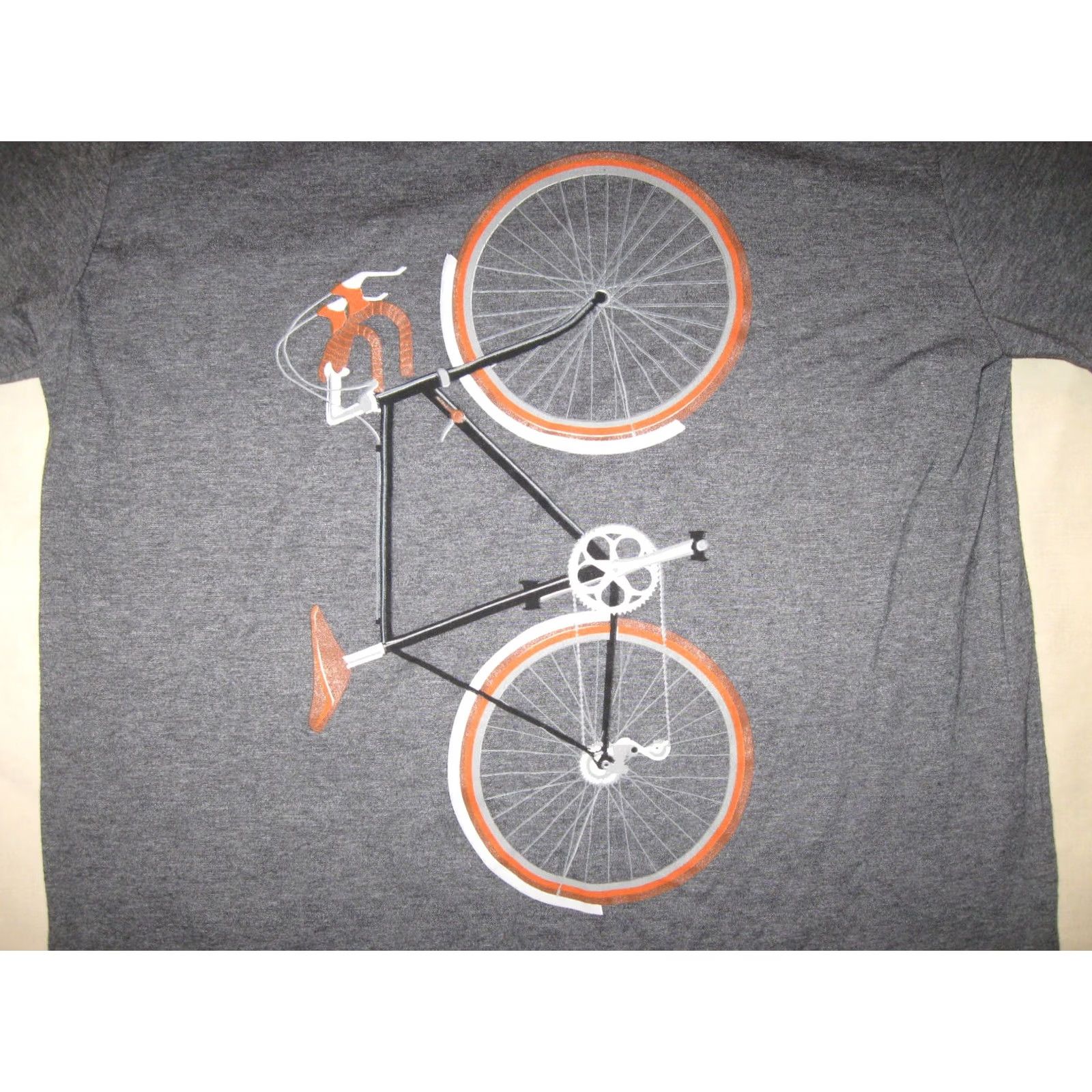 Gildan Amsterdam Bicycle T Shirt Men's Medium Cycling Tee Short Sleeve Gray Size US M / EU 48-50 / 2 - 4 Thumbnail