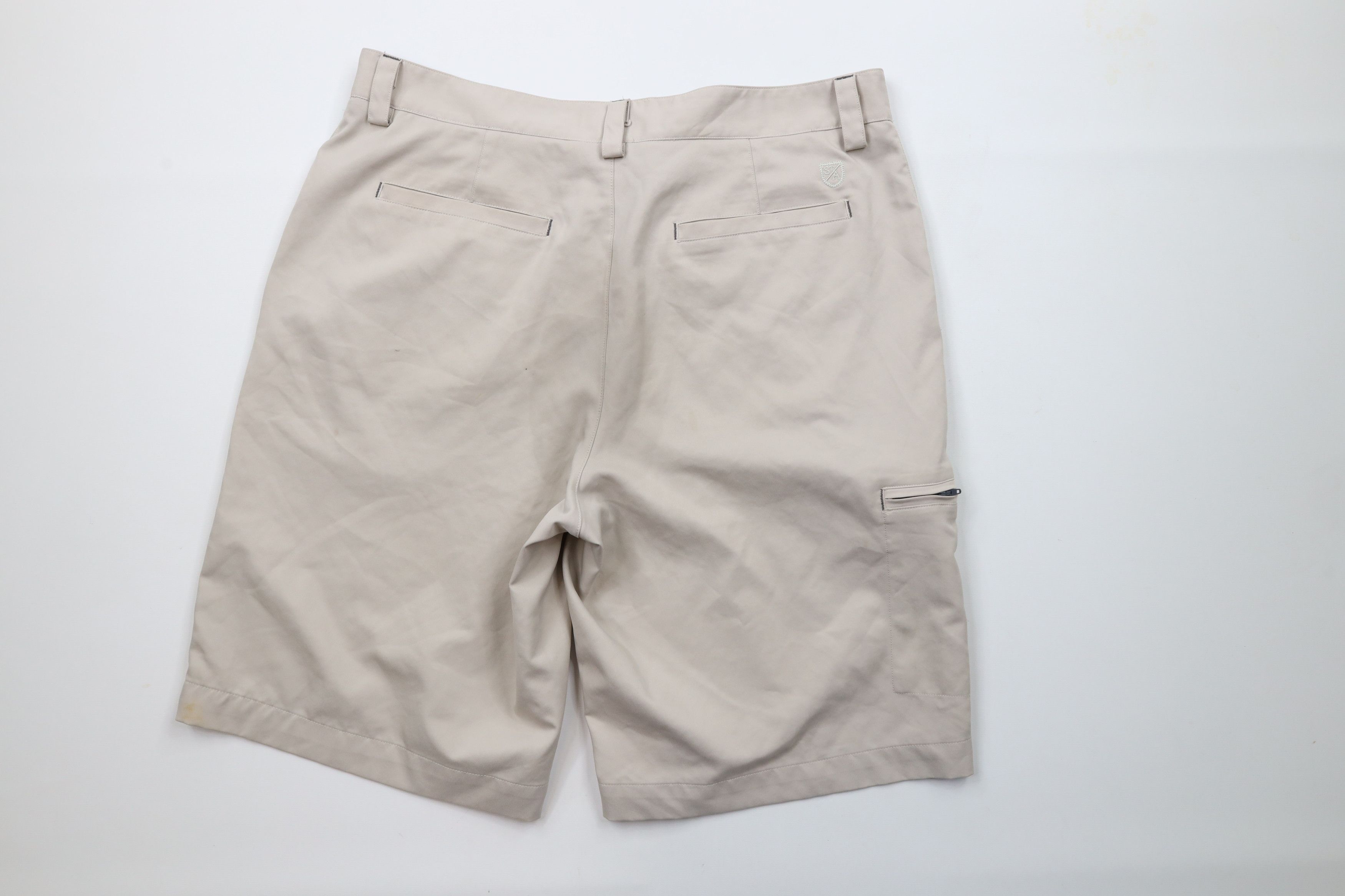 Vintage St Andrews of Scotland Course Golfing Chino Shorts Beige Size US 34 / EU 50 - 9 Thumbnail
