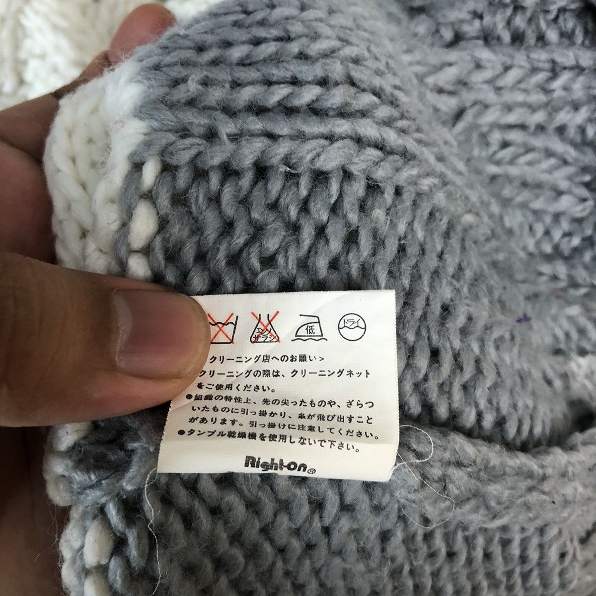 Homespun Knitwear Letter White Grey Knitwear #A393 Size M / US 6-8 / IT 42-44 - 13 Thumbnail