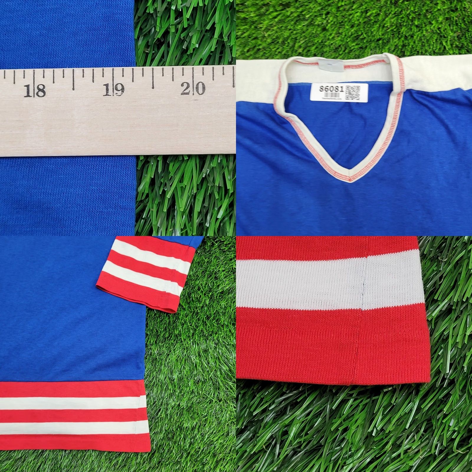 Vintage VINTAGE 90s MOD Raglan Jersey 3/4 Shirt Women M/L 19x25 Blue Size L / US 10 / IT 46 - 8 Thumbnail