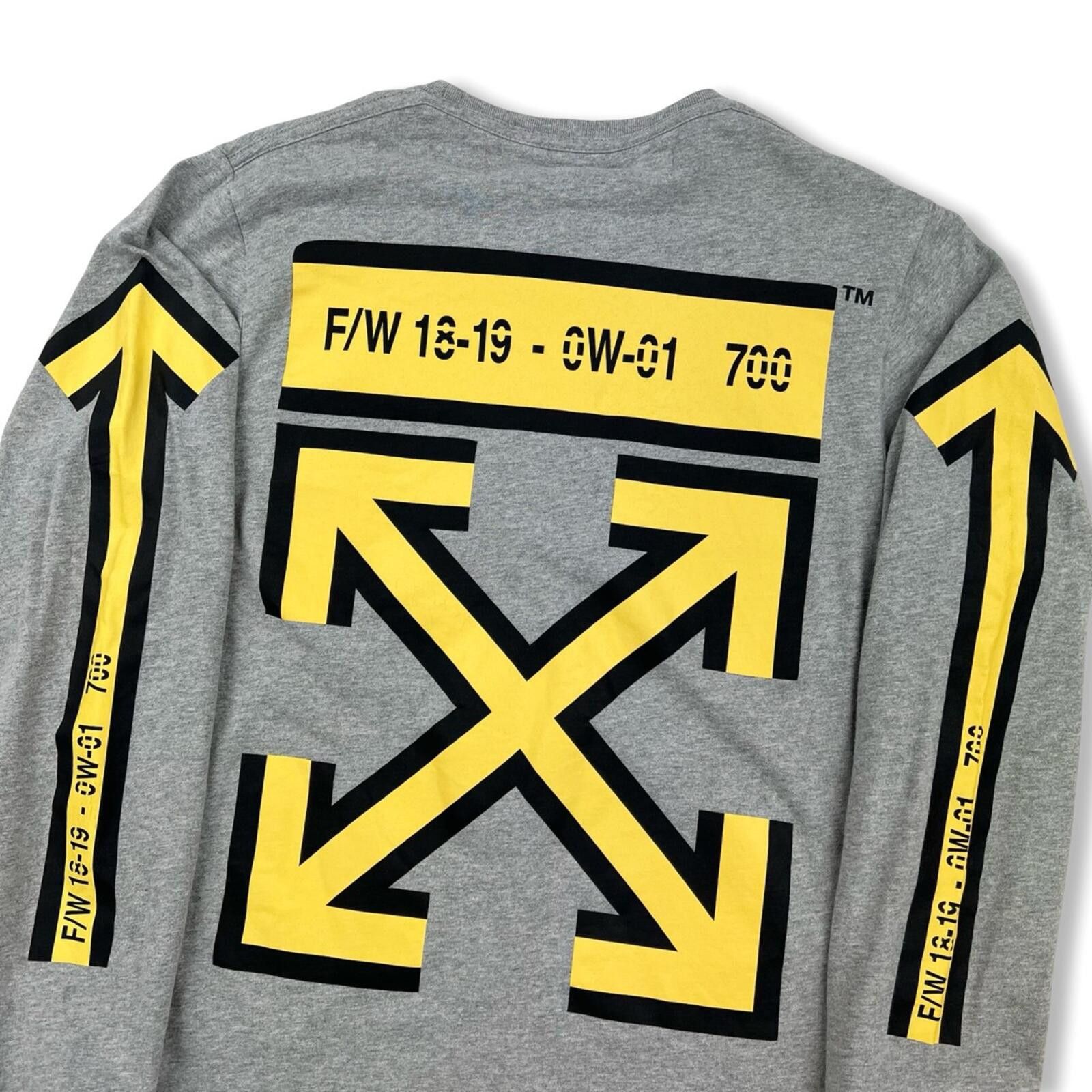 Off-White Off-White Yellow Arrows Grey Long Sleeve T Shirt Size US S / EU 44-46 / 1 - 1 Thumbnail