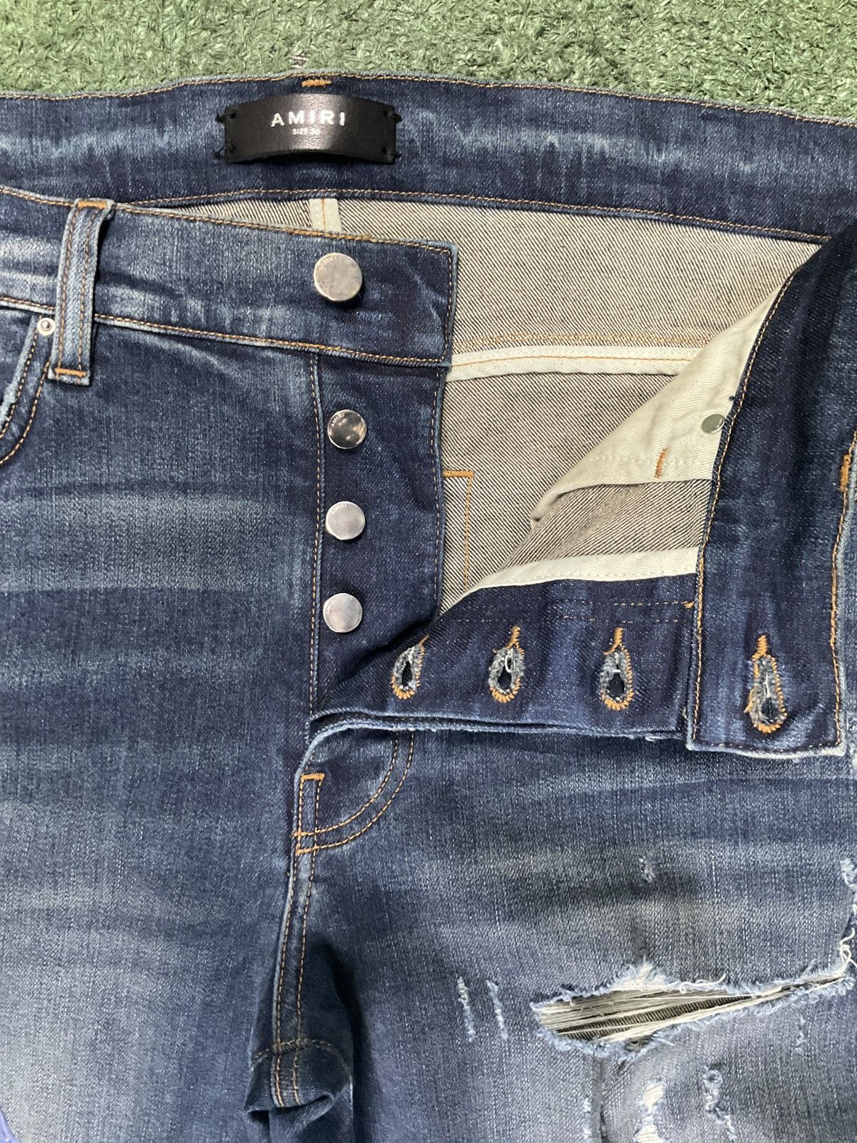 Amiri Amiri Thrasher Stone Indigo Jeans Size US 36 / EU 52 - 2 Thumbnail