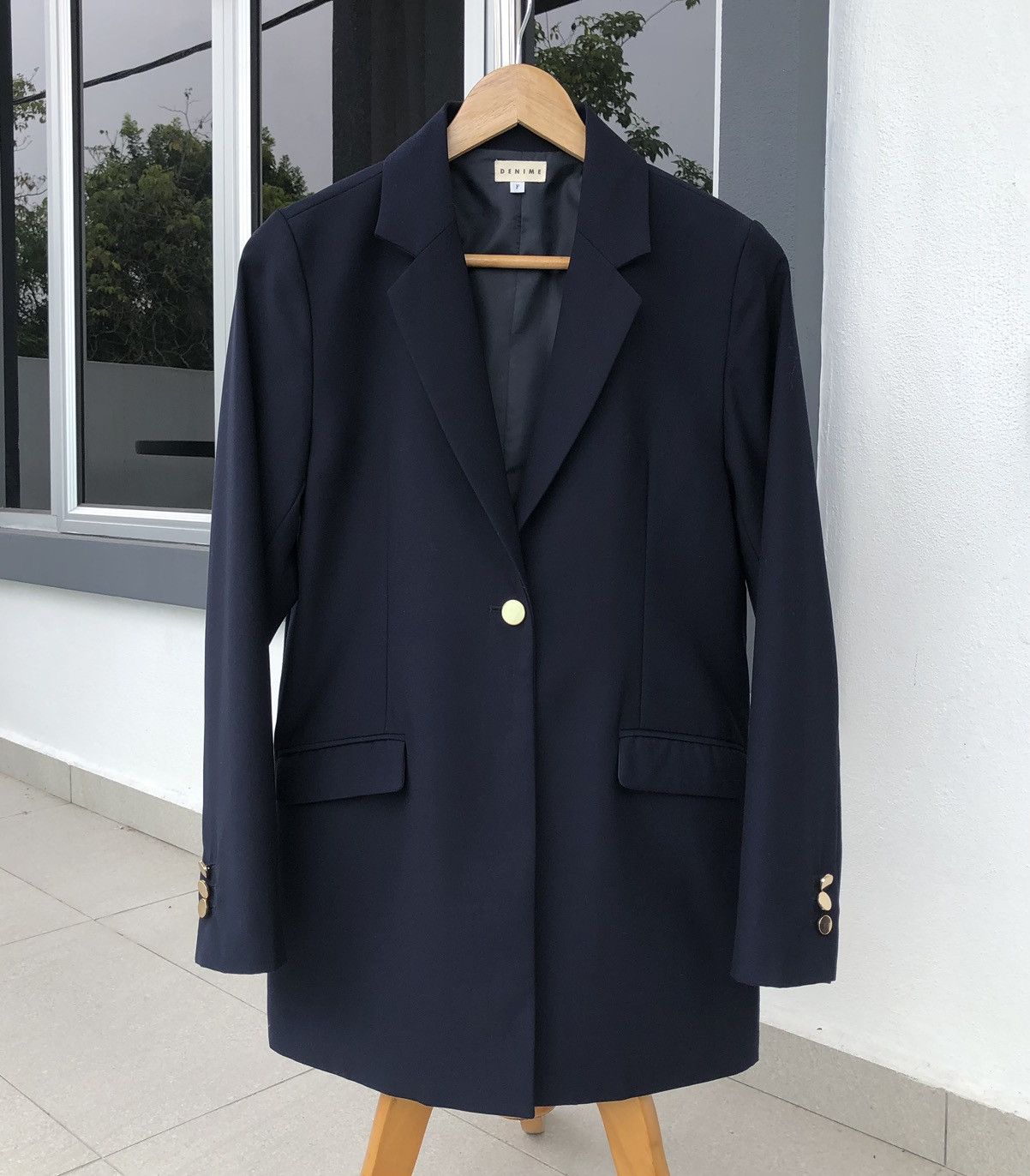 Denime Denime Japan Golden Button Navy Blue Blazer Jacket Size US S / EU 44-46 / 1 - 1 Thumbnail