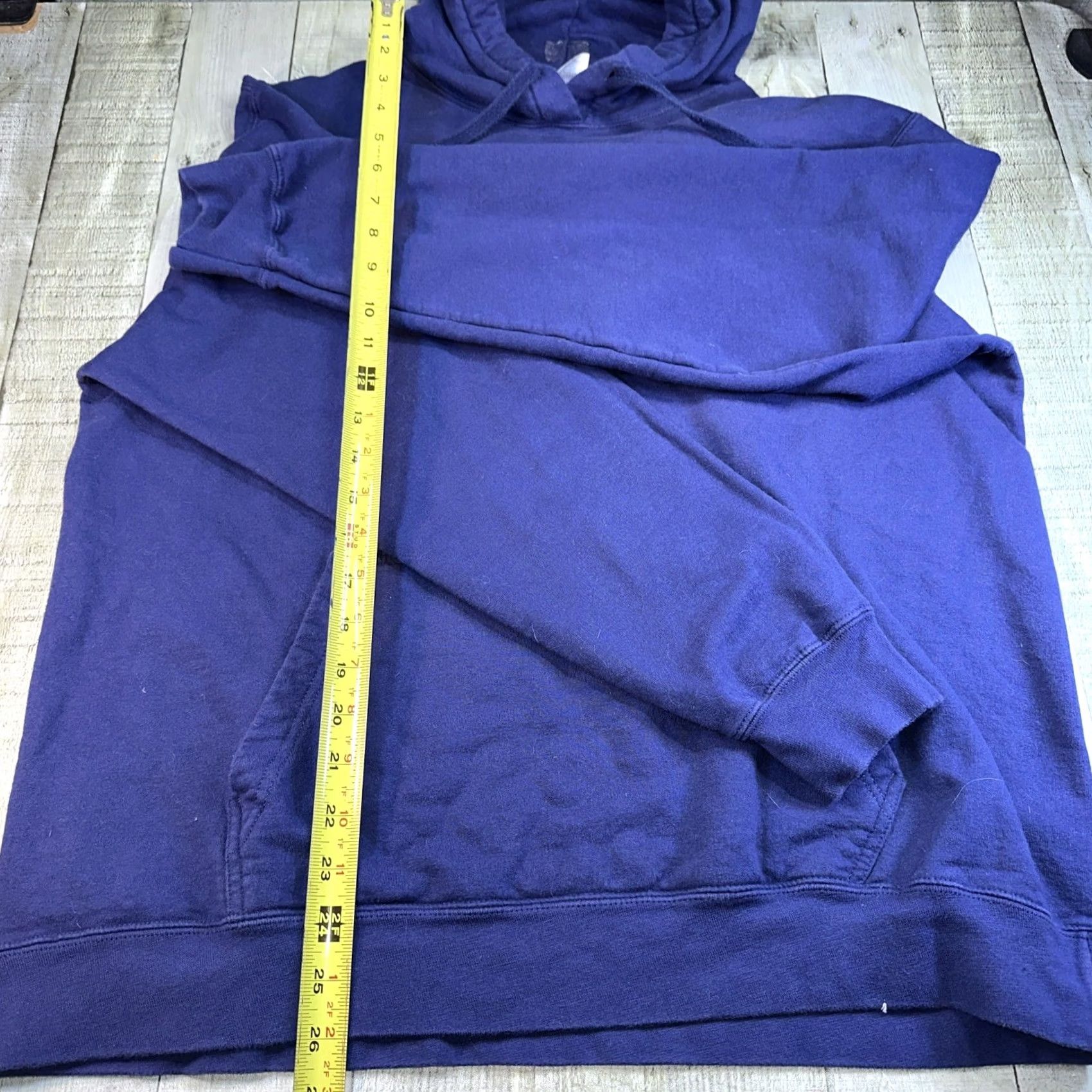 Vintage Chicago Skyline City Bear Hoodie Mens L Blue Navy large pullover urban streetwear Size US L / EU 52-54 / 3 - 6 Thumbnail