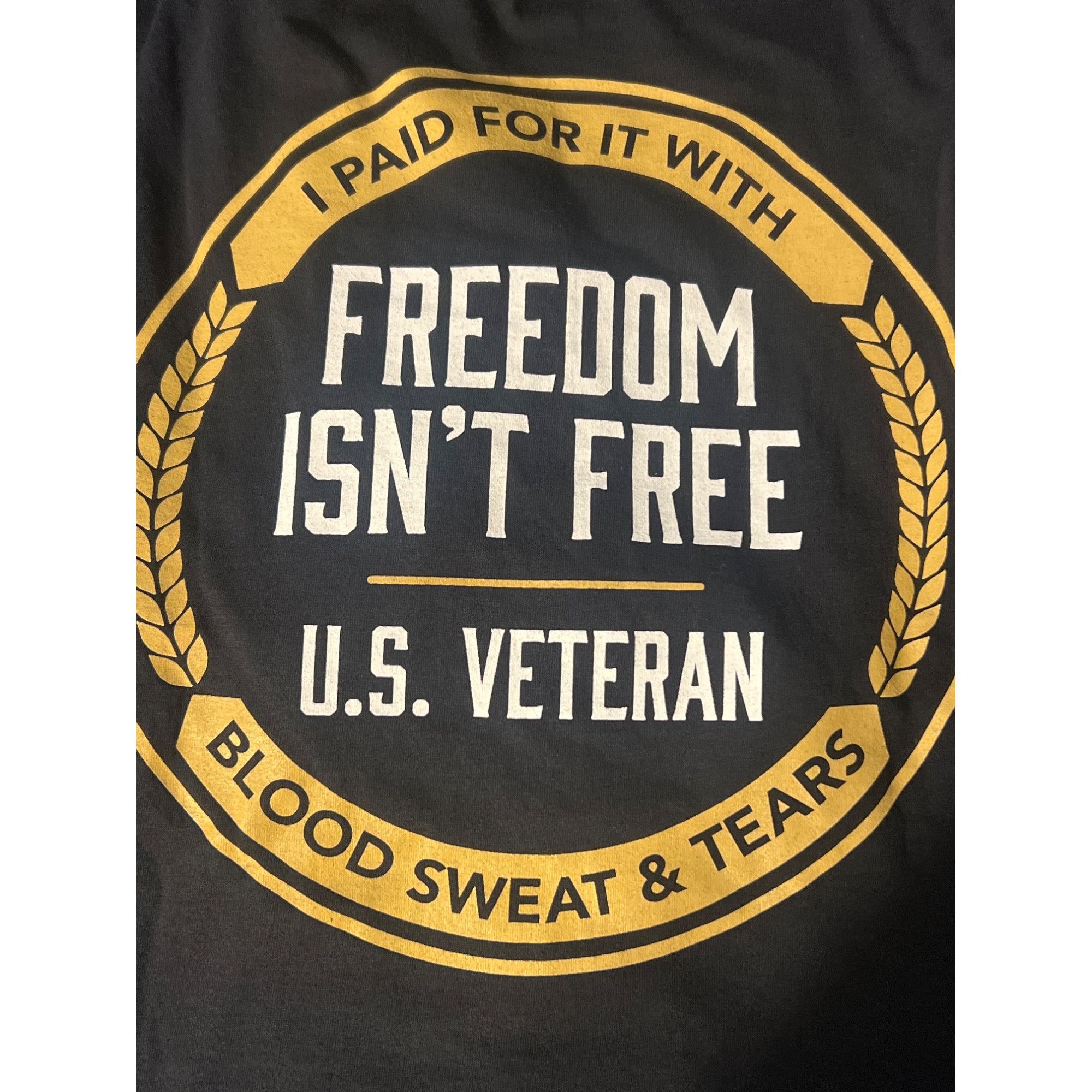 Fruit Of The Loom NRA Veteran Freedom Graphic T Shirt Military Blood Sweat Tea Size US L / EU 52-54 / 3 - 1 Thumbnail