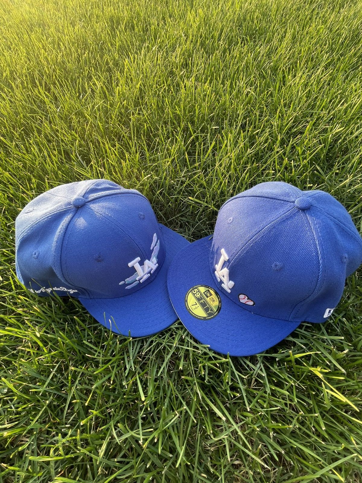 New Era 59FIFTY BLUE LOS ANGELES DODGERS FITTED HAT Size 38 - 3 Thumbnail