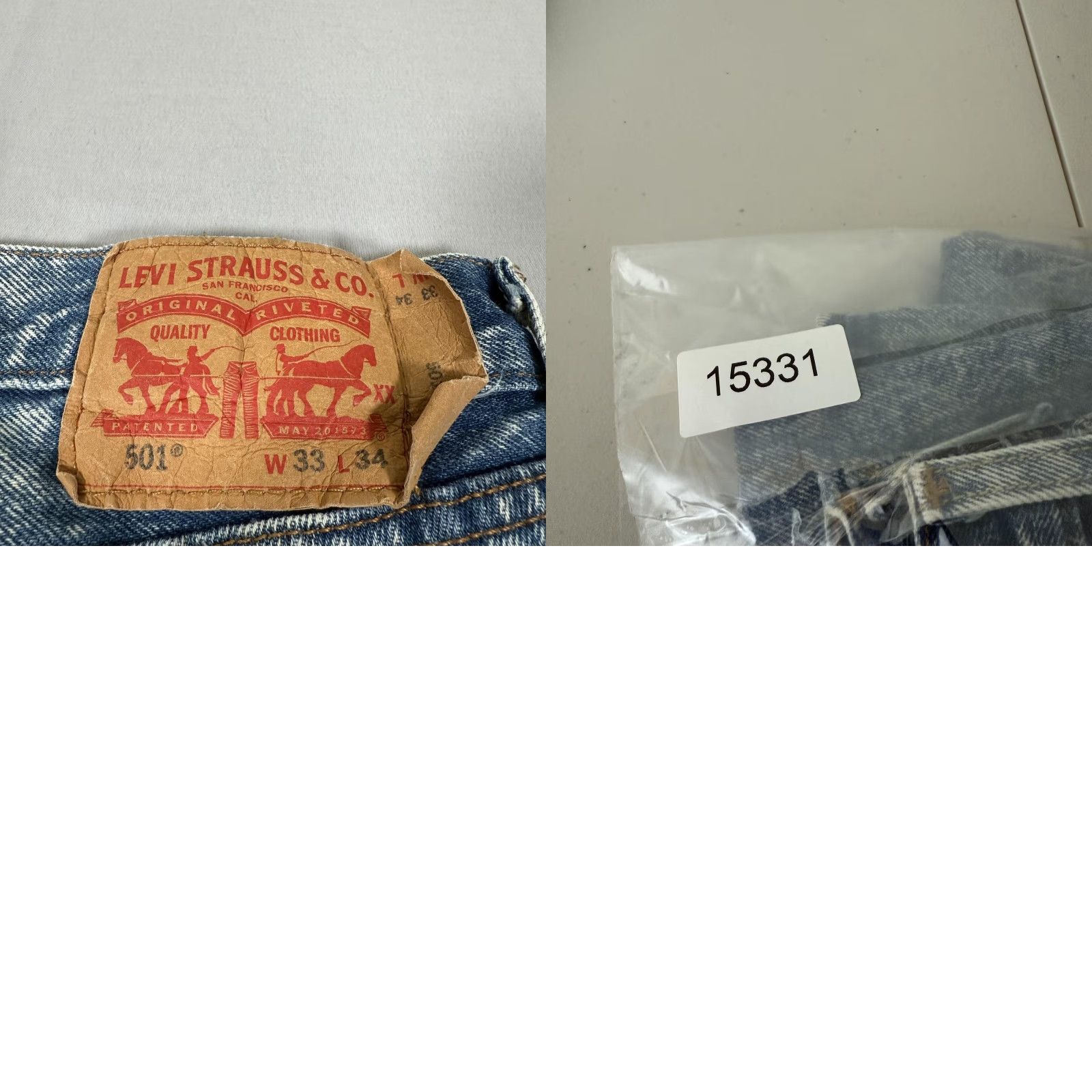 Levi's Levi's 501 Jeans Mens 33x34 Acid Wash Blue Straight Fit Denim Pants Western Work Size US 33 - 10 Thumbnail
