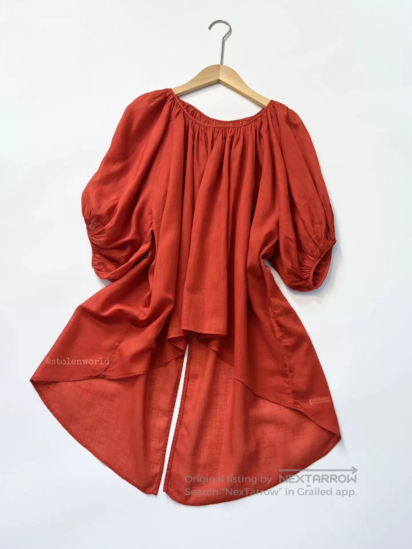 Kapital vintage rust red lantern sleeve top. Size S / US 4 / IT 40 - 1 Thumbnail