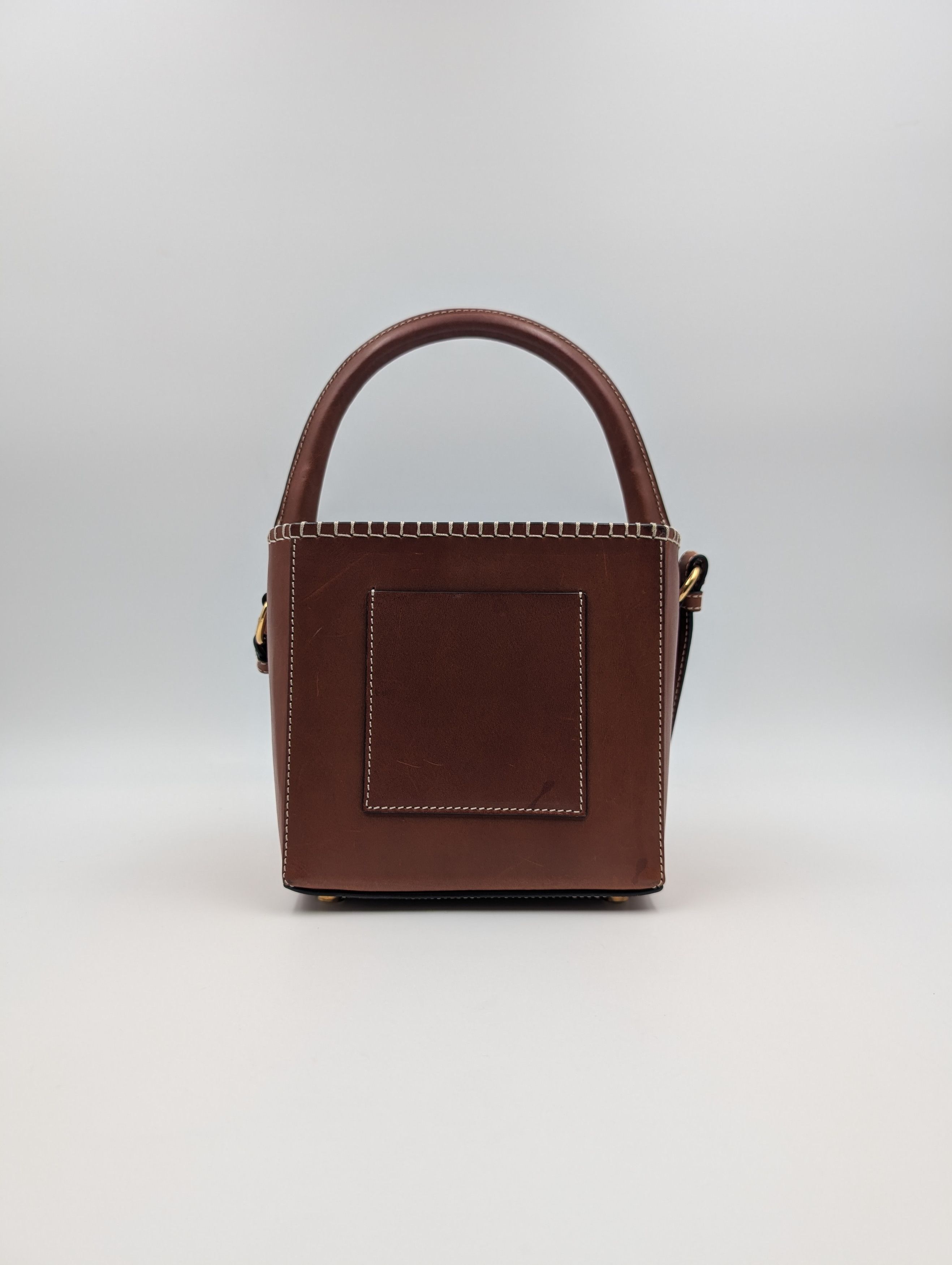 Jacquemus Jacquemus Brown Leather Le Seau Carre Bucket Bag Size ONE SIZE - 2 Thumbnail